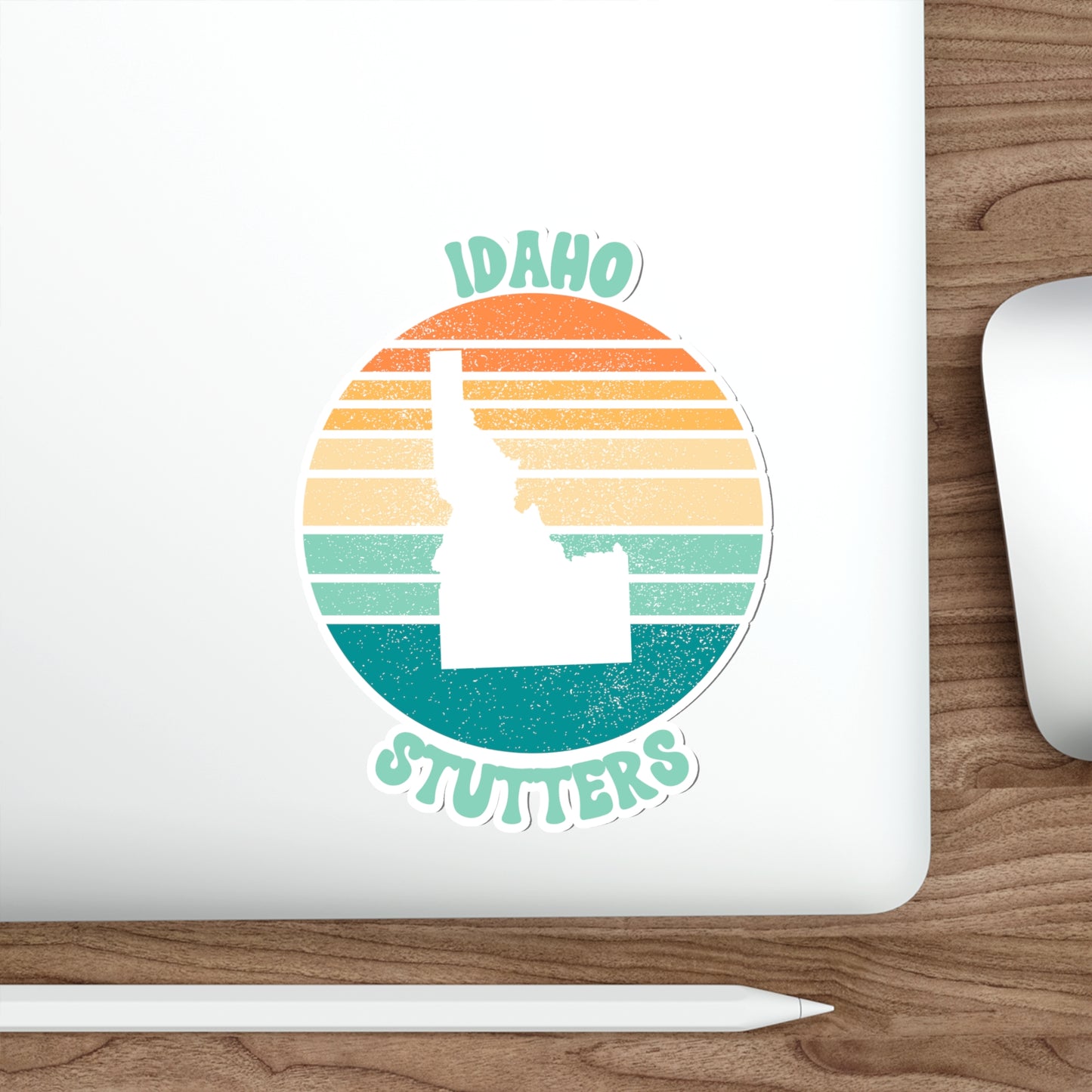 Idaho Stutters Retro Sun Sticker, 3", 4", 5" or 6"