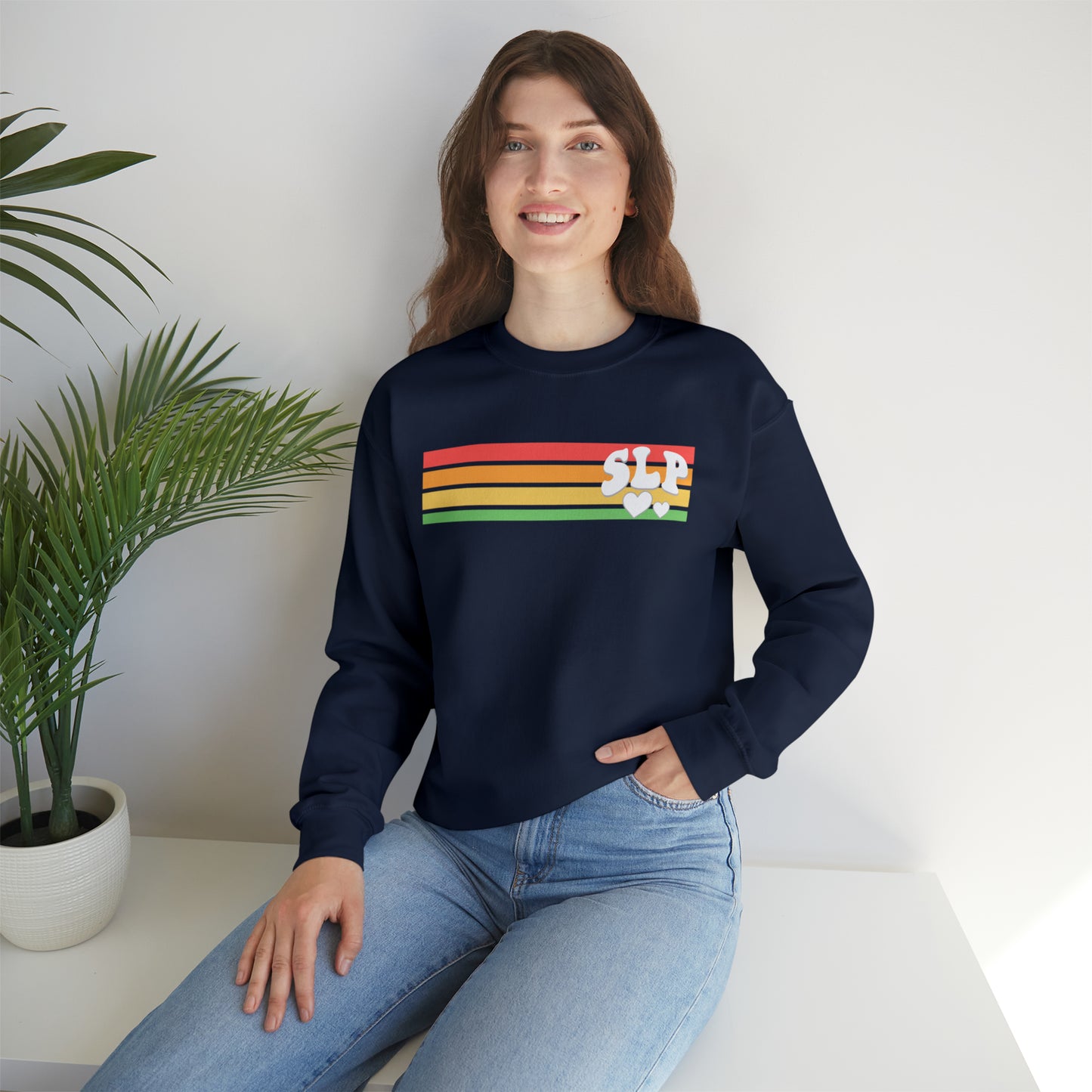 Retro Stripe SLP Hearts Sweatshirt