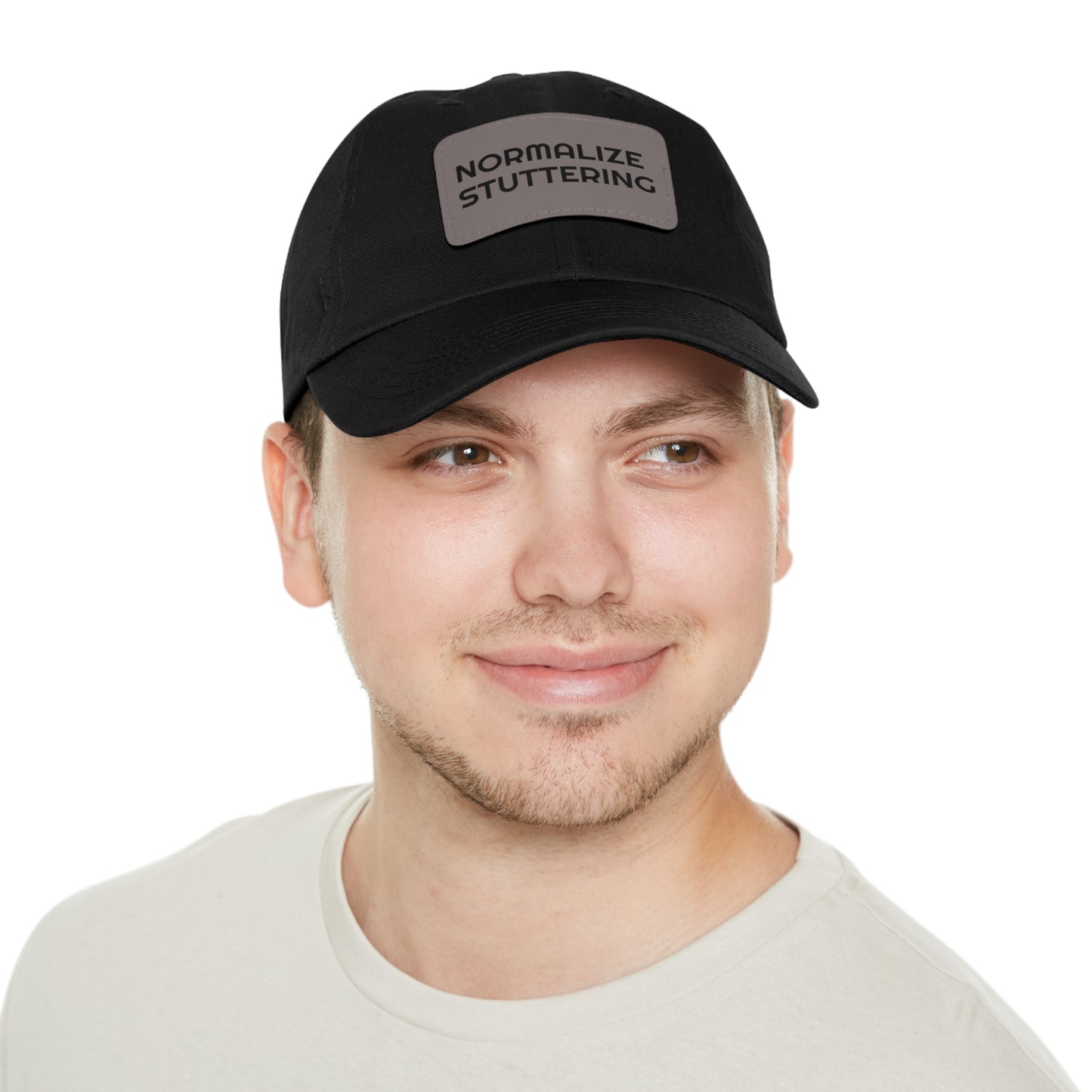 Normalize Stuttering Strapback Hat with Leather Patch