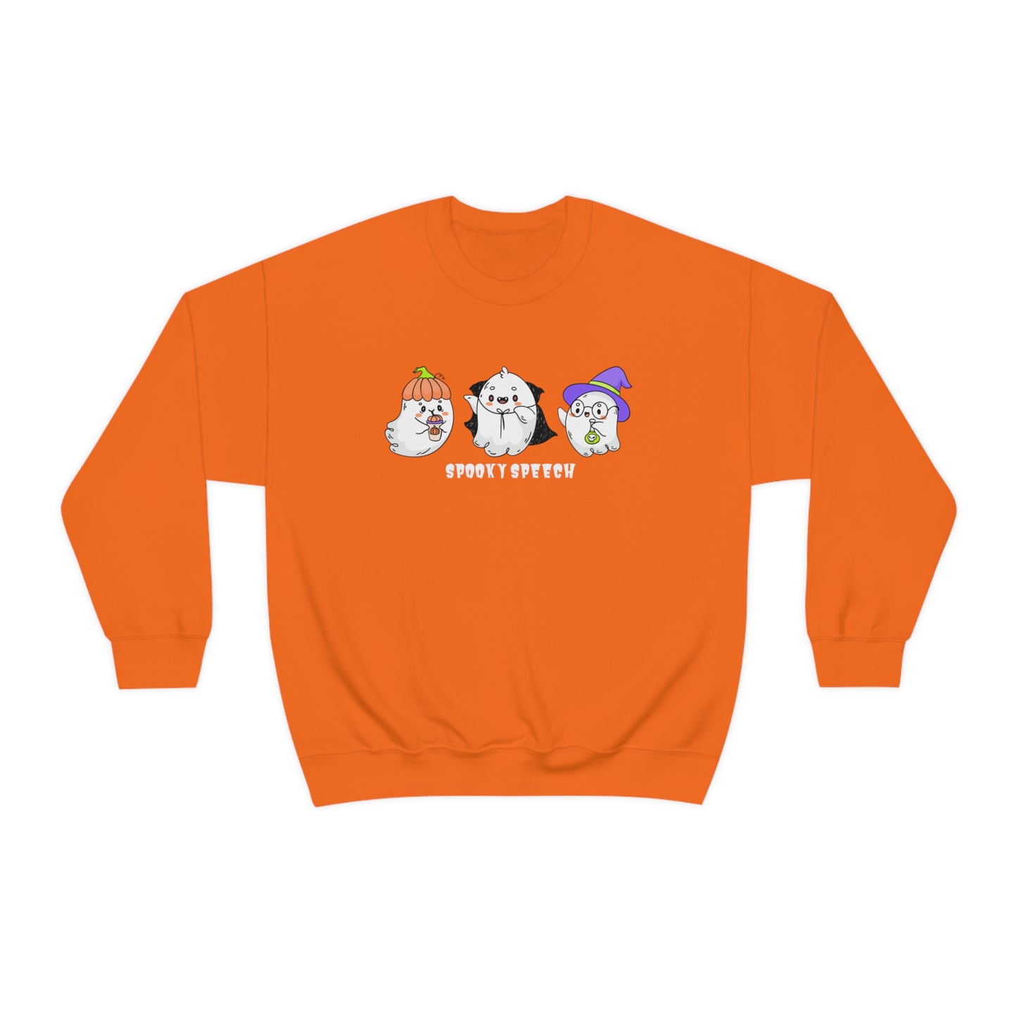 Spooky Speech Cute Ghosts Halloween Sweatshirt for SLP or SLPA