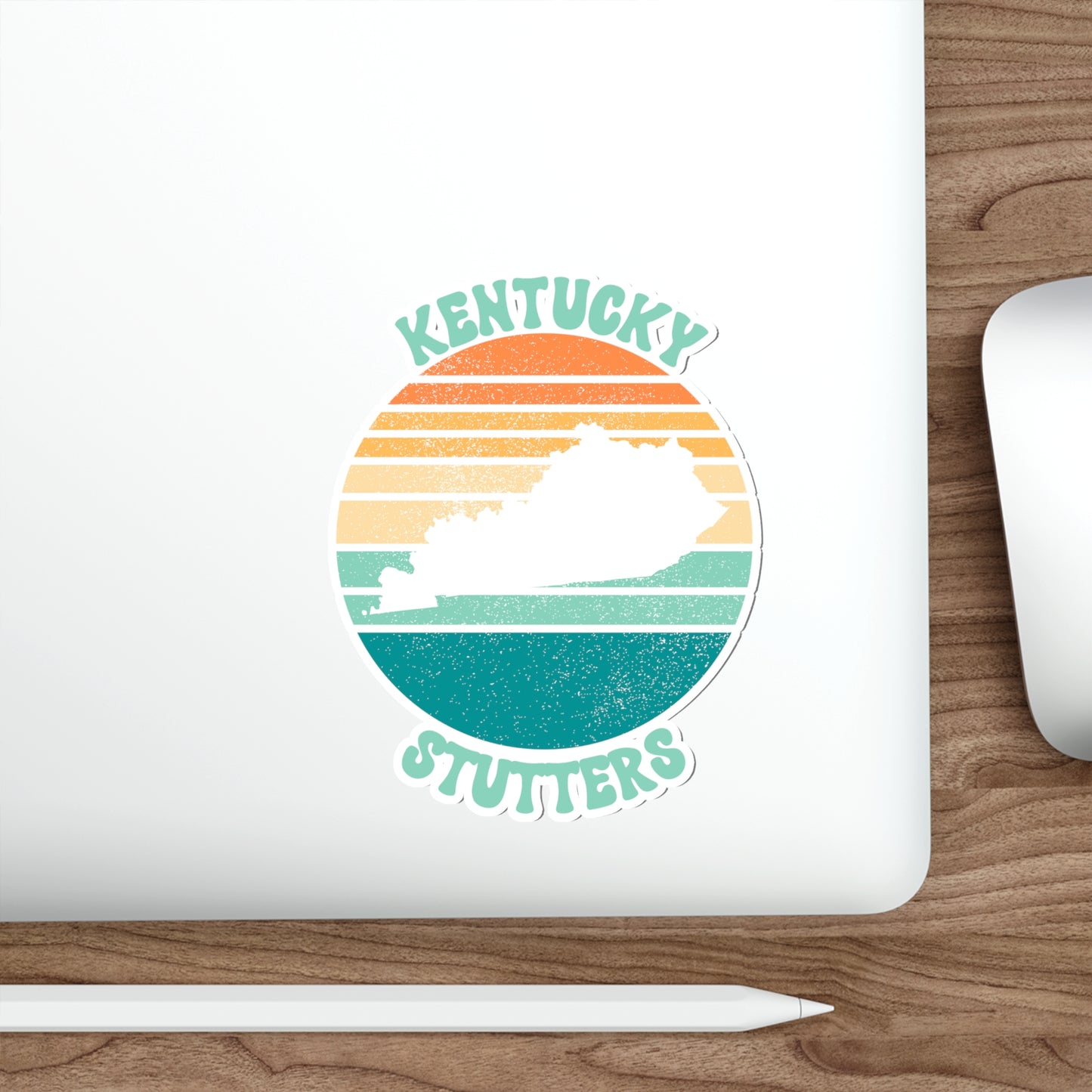 Kentucky Stutters Retro Sun Sticker, 3", 4", 5" or 6"