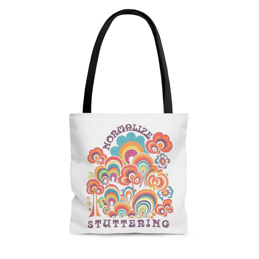 Normalize Stuttering Groovy Retro Funky 70s Tote Bag