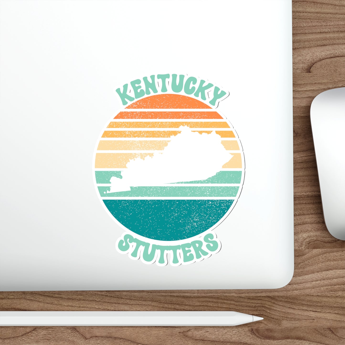 Kentucky Stutters Retro Sun Sticker, 3", 4", 5" or 6"