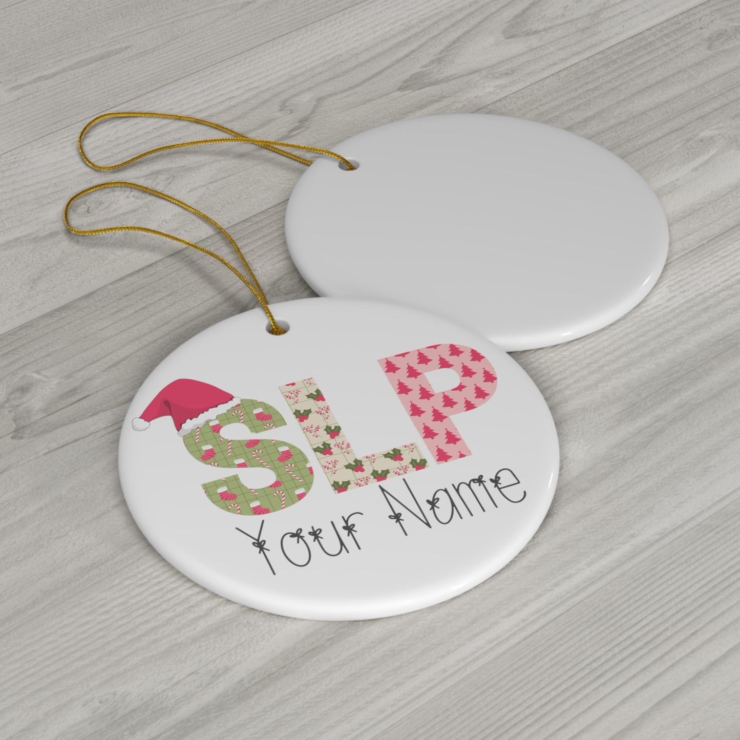 Custom Name SLP Christmas Ornament Gift