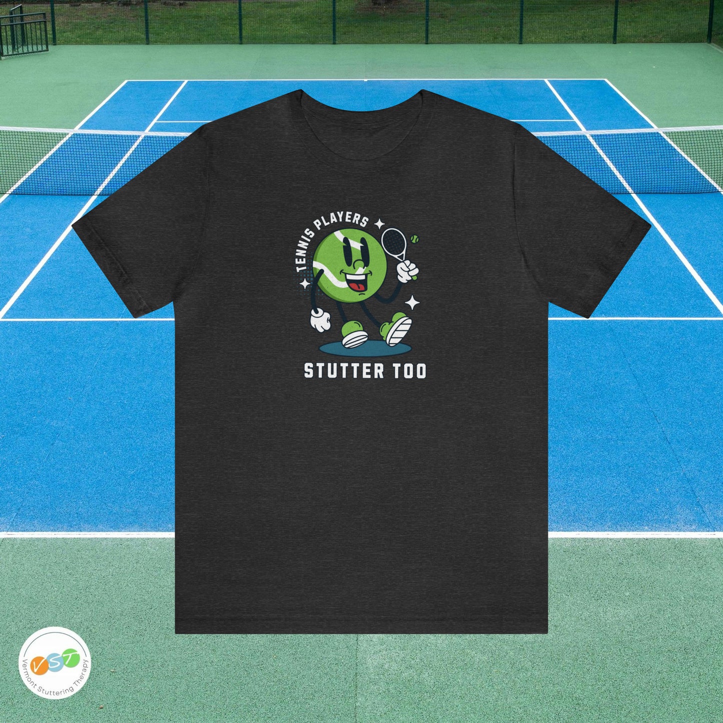 Tennis Players Stutter Too Retro Tennis T-shirt