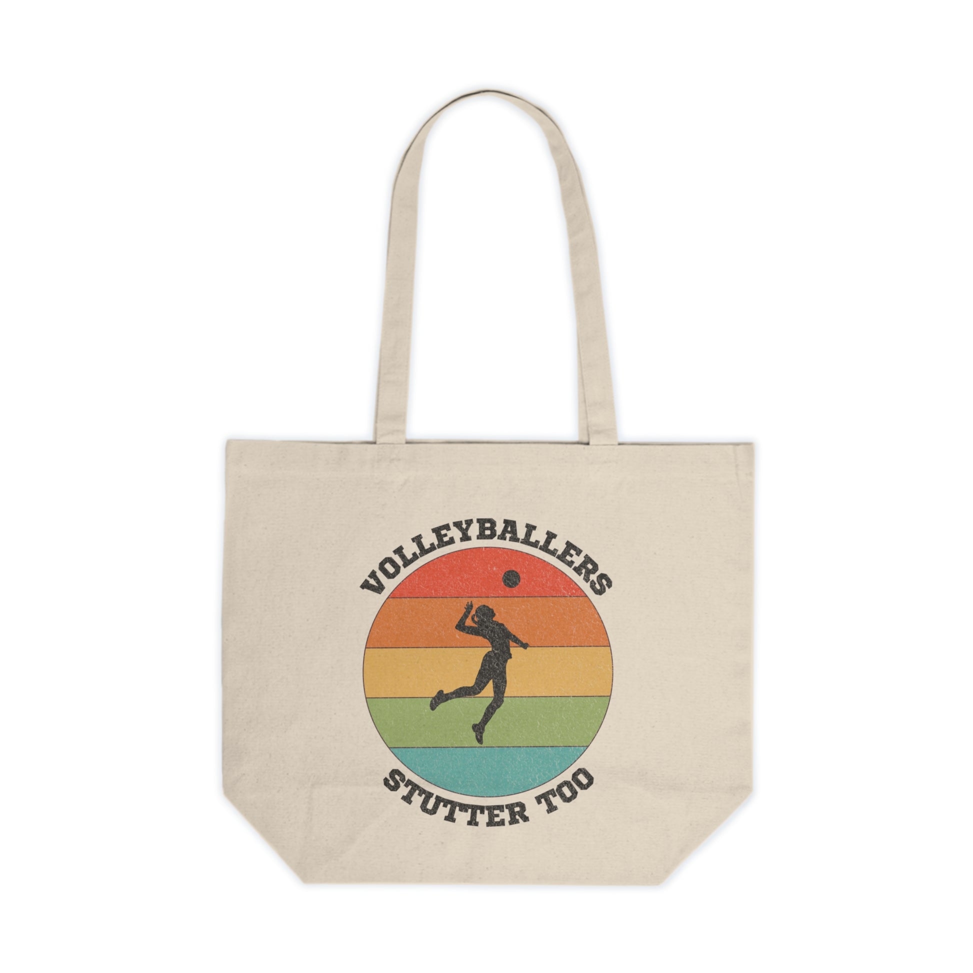 Volleyballers Stutter Too Vball Player Canvas Tote