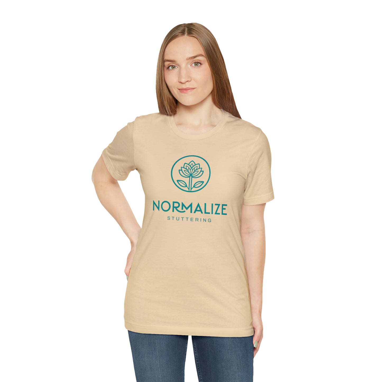 Normalize Stuttering Minimalist Floral Stuttering Shirt