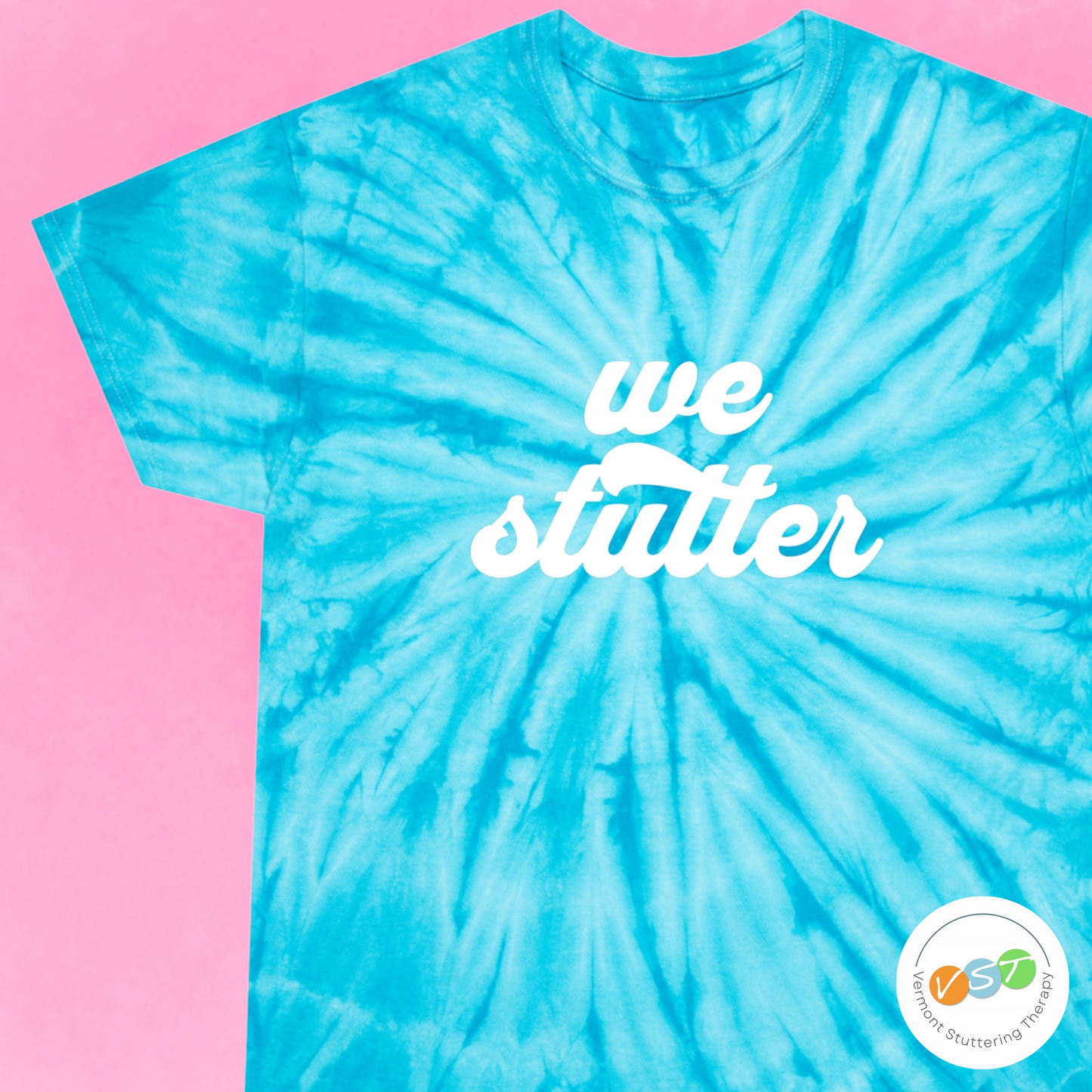 Stuttering Groovy We Stutter Tie-Dye Tshirt, Fun Stuttering Awareness Shirt, National Stuttering Awareness Conference 2024 St. Louis Shirt