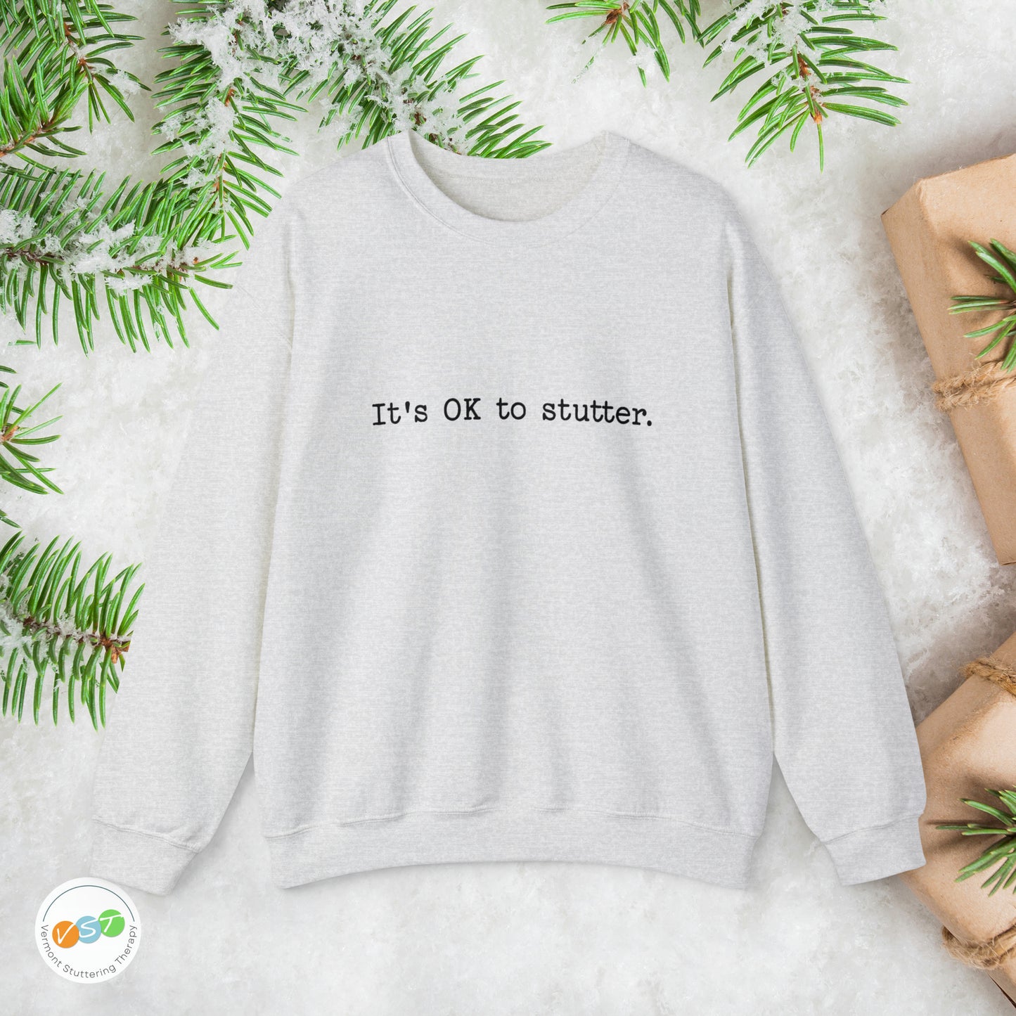 It's OK to Stutter Minimalist Sweatshirt, Unisex