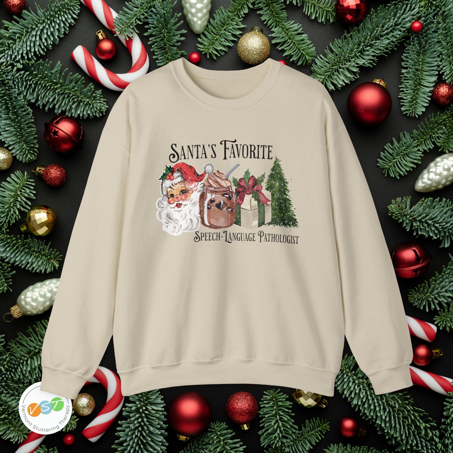 Santa's Favorite SLP Vintage Christmas Sweatshirt