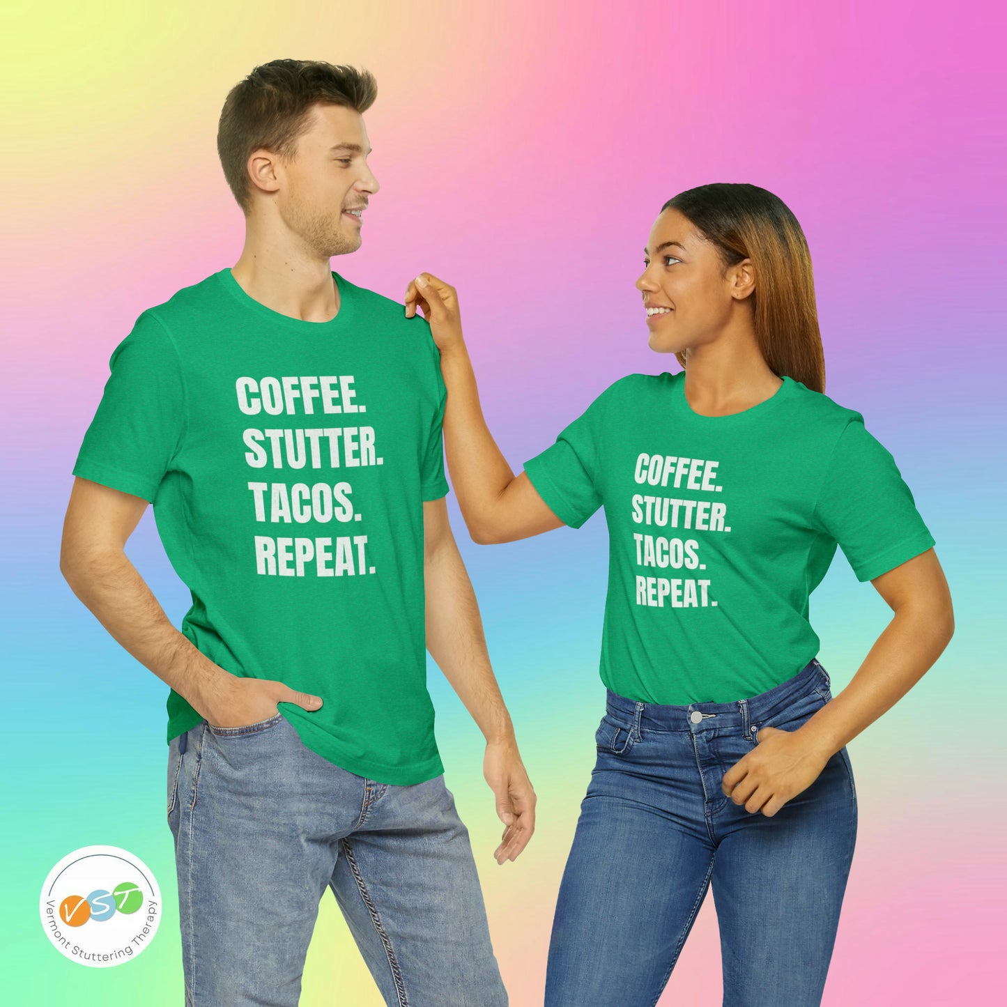 Coffee. Stutter. Tacos. Repeat. T-shirt