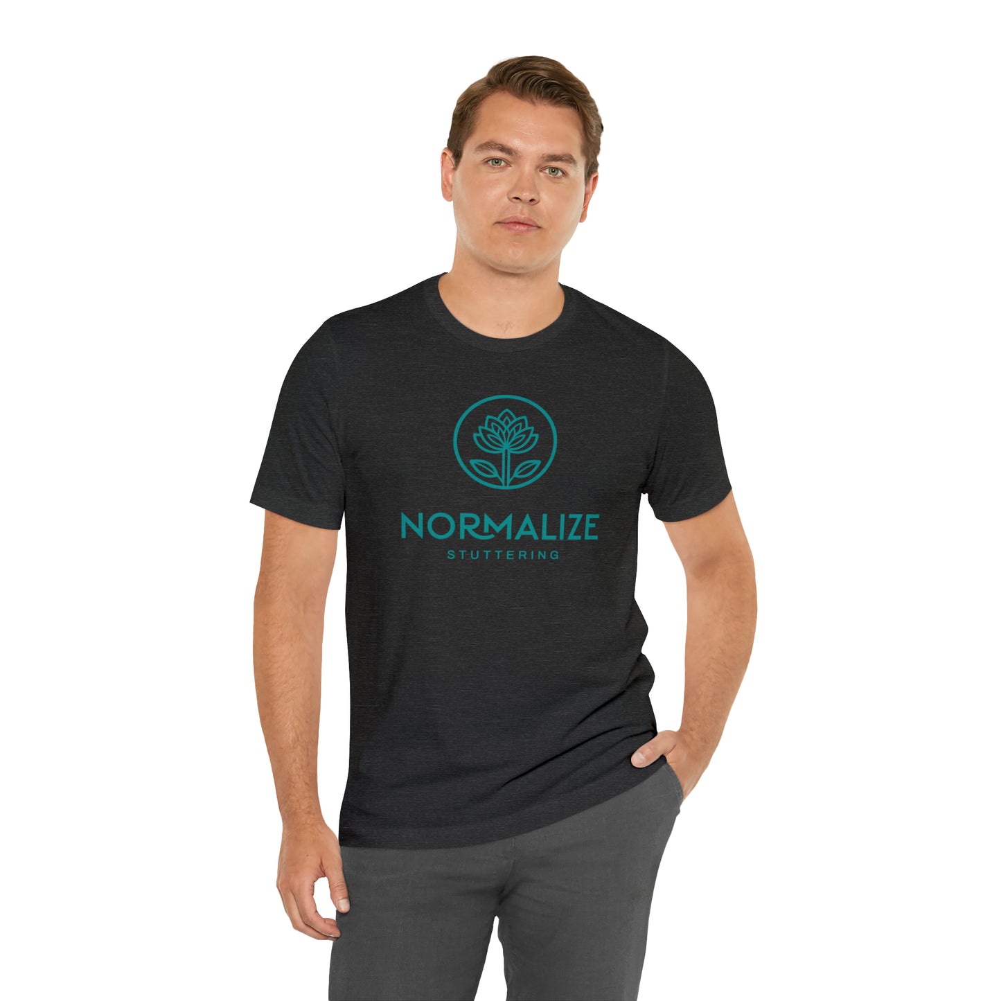 Normalize Stuttering Minimalist Floral Stuttering Shirt