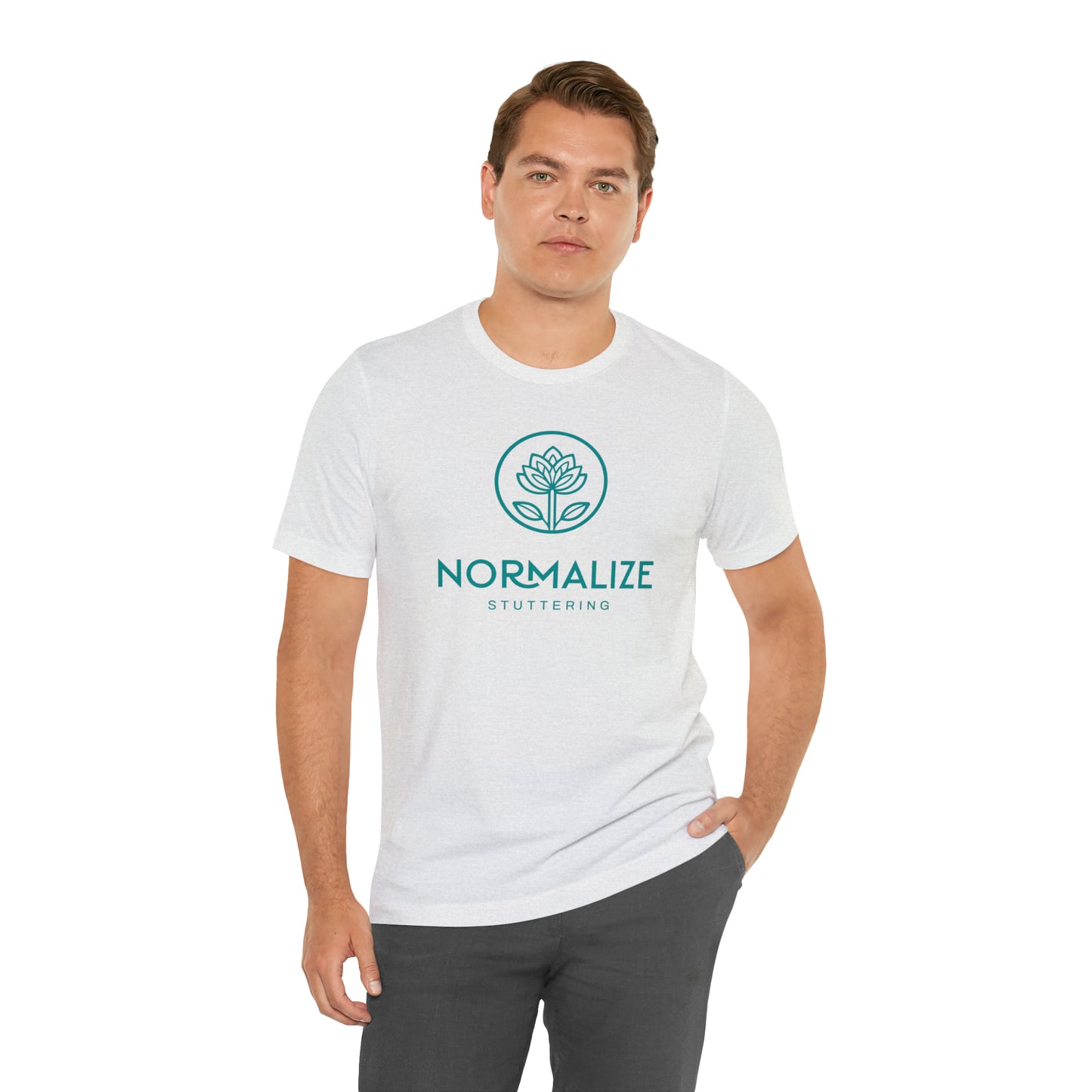 Normalize Stuttering Minimalist Floral Stuttering Shirt