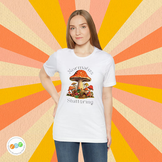 Normalize Stuttering 70s Groovy Mushroom T-shirt