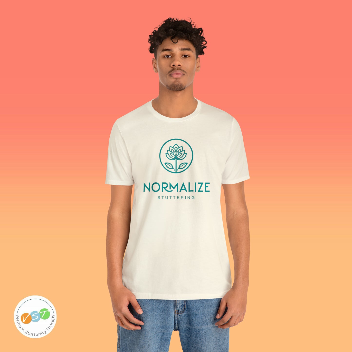 Normalize Stuttering Minimalist Floral Stuttering Shirt