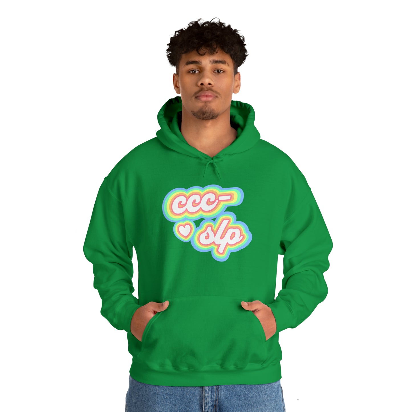 CCC-SLP Pastel Retro Unisex Hooded Sweatshirt for Speech Pathologist