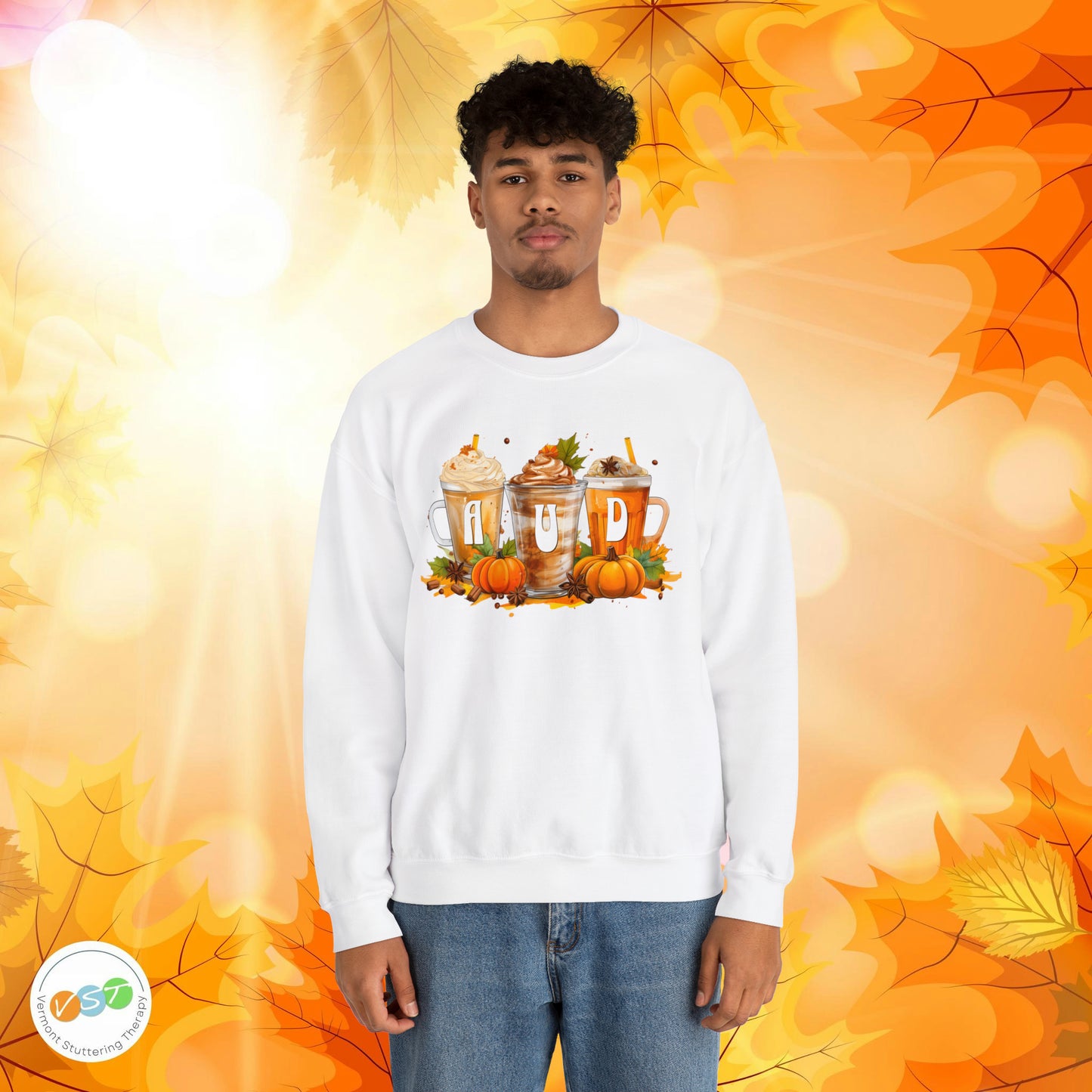 AUD Fall Pumpkin Latte Coffee Sweatshirt Gift