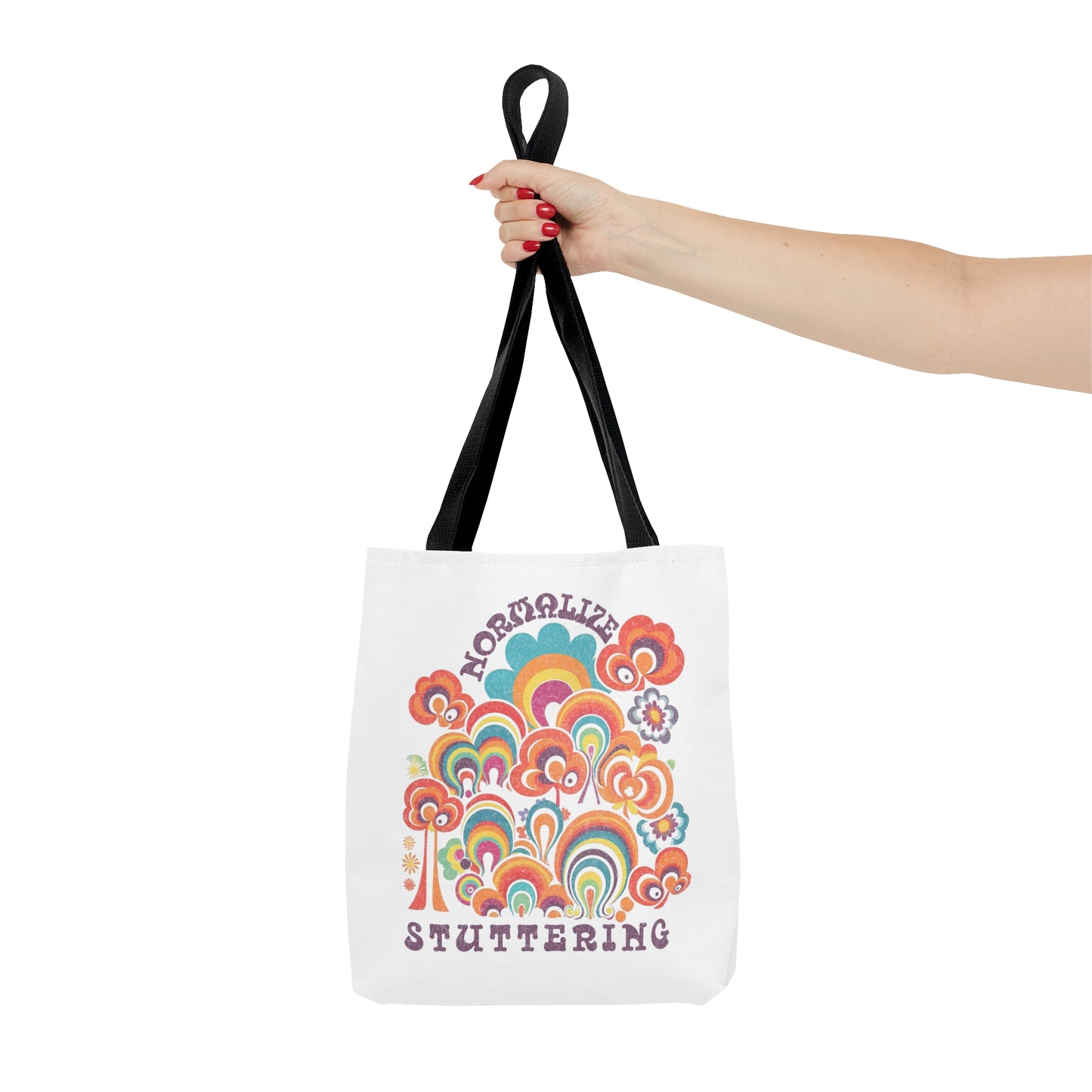 Normalize Stuttering Groovy Retro Funky 70s Tote Bag