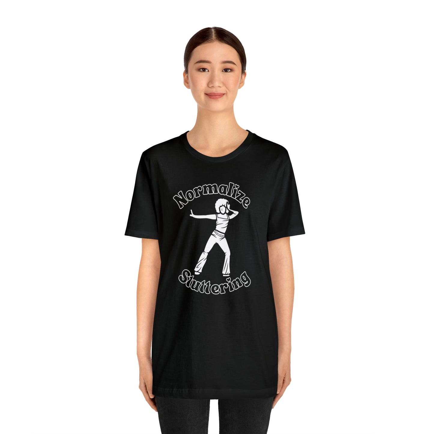 Disco Normalize Stuttering 70s Black and White Tshirt