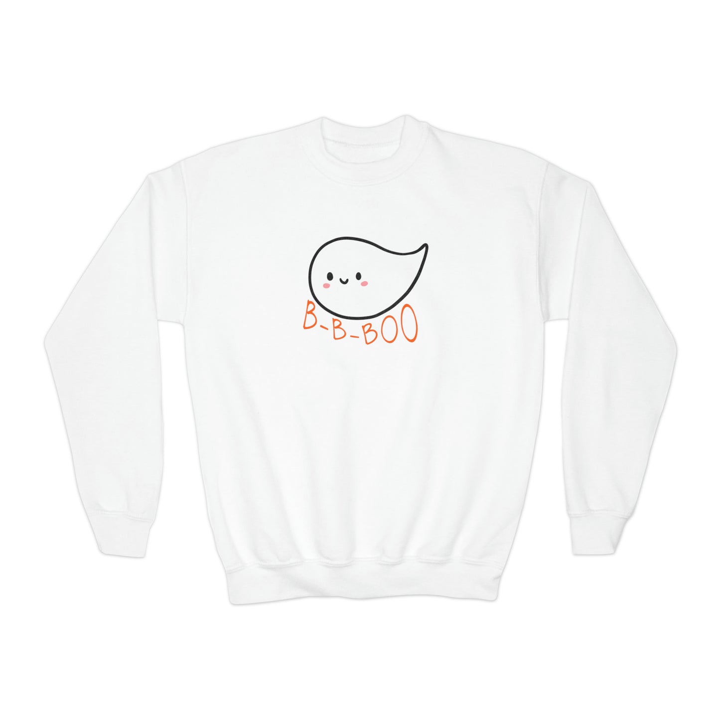 Halloween Stutter Ghost B-B-Boo Youth Sweatshirt