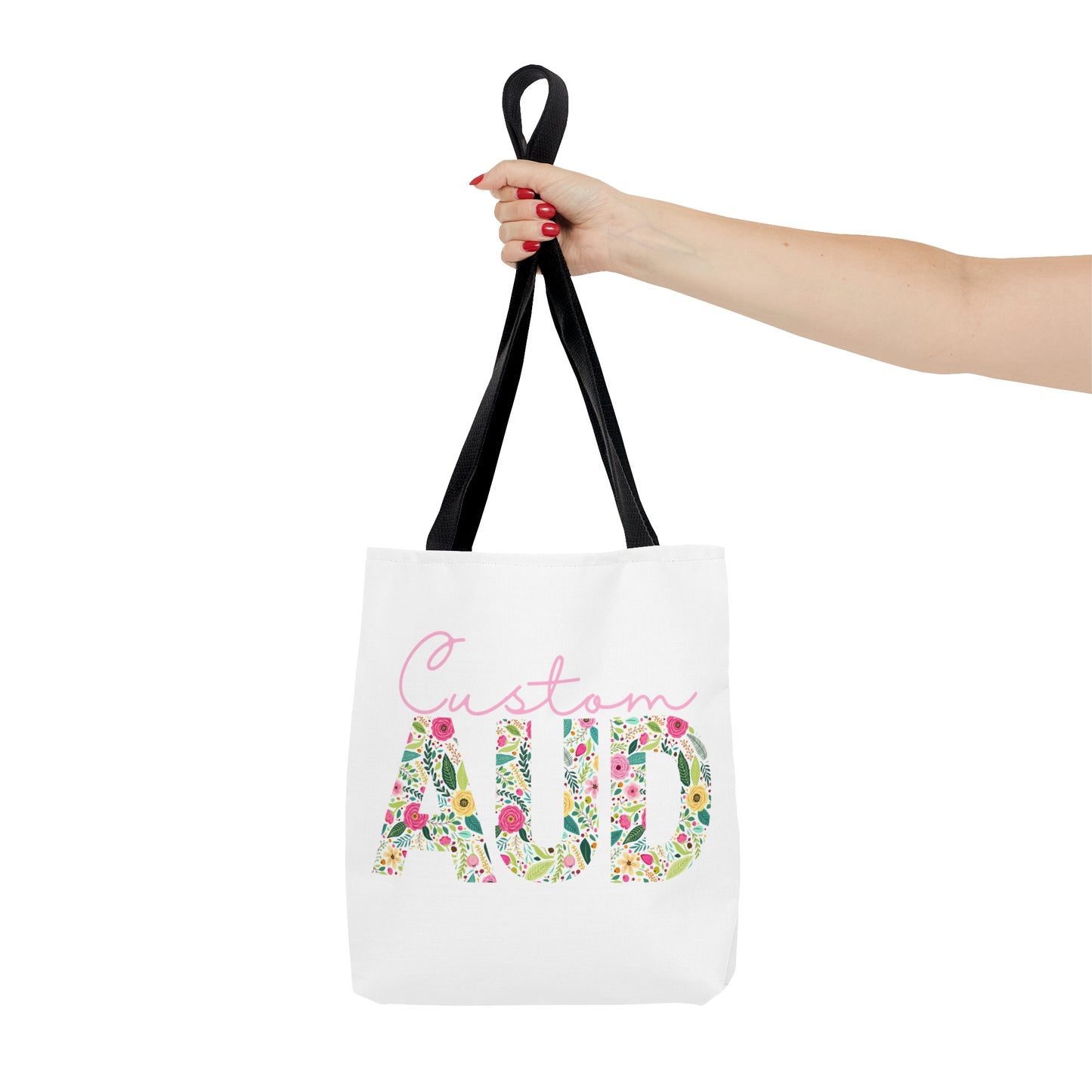 Custom Audiology Tote Bag, Retro Floral AUD Tote, 3 Sizes