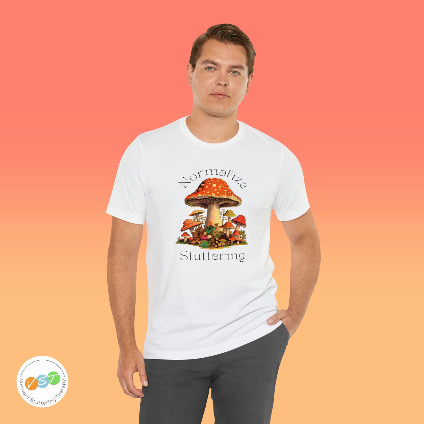 Normalize Stuttering 70s Groovy Mushroom T-shirt