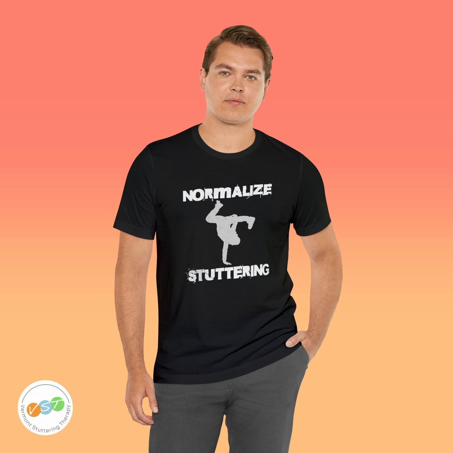 Normalize Stuttering Breakdancer Grunge Tshirt