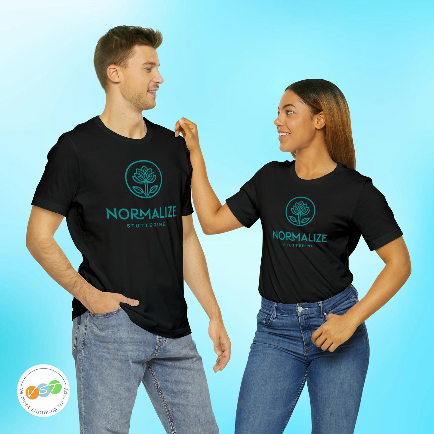 Normalize Stuttering Minimalist Floral Stuttering Shirt