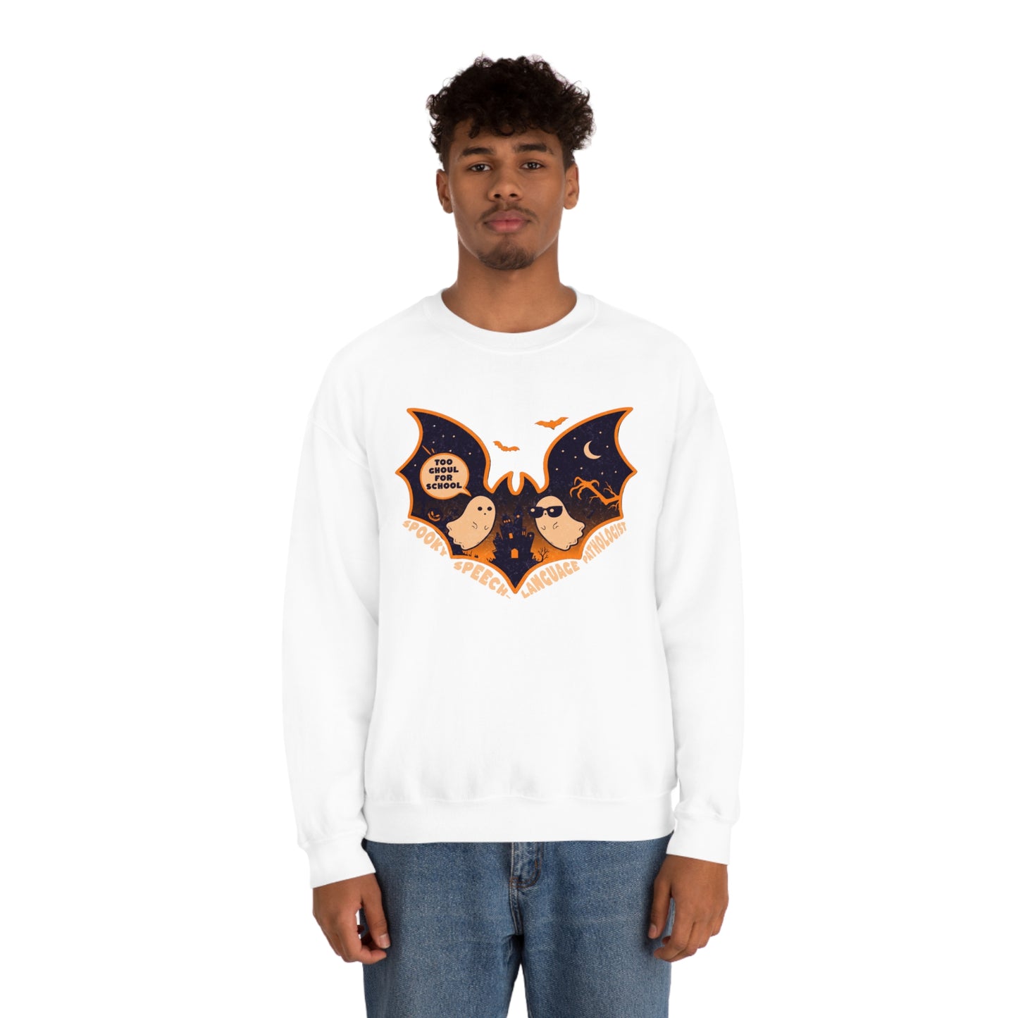 Too Ghoul for School Ghost SLP Halloween Sweatshirt