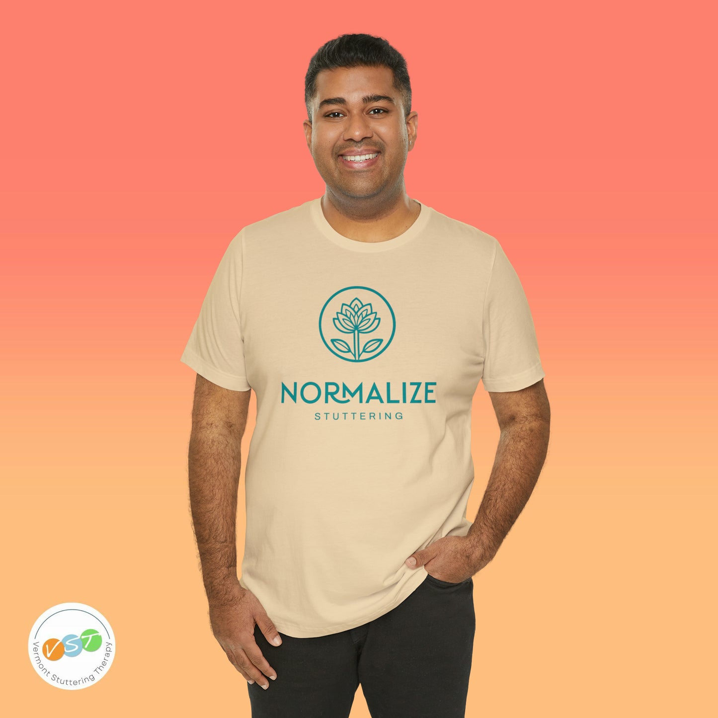 Normalize Stuttering Minimalist Floral Stuttering Shirt