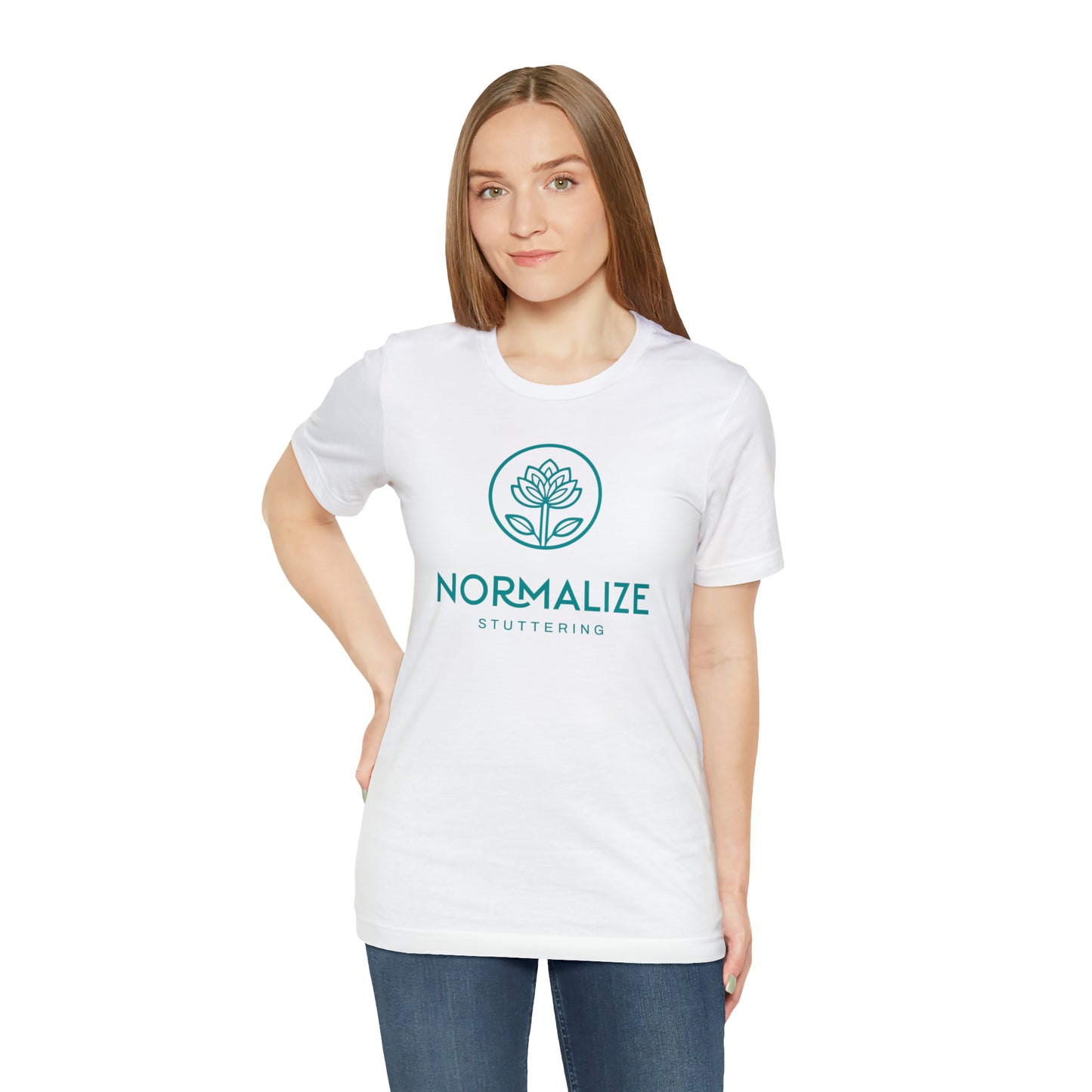 Normalize Stuttering Minimalist Floral Stuttering Shirt