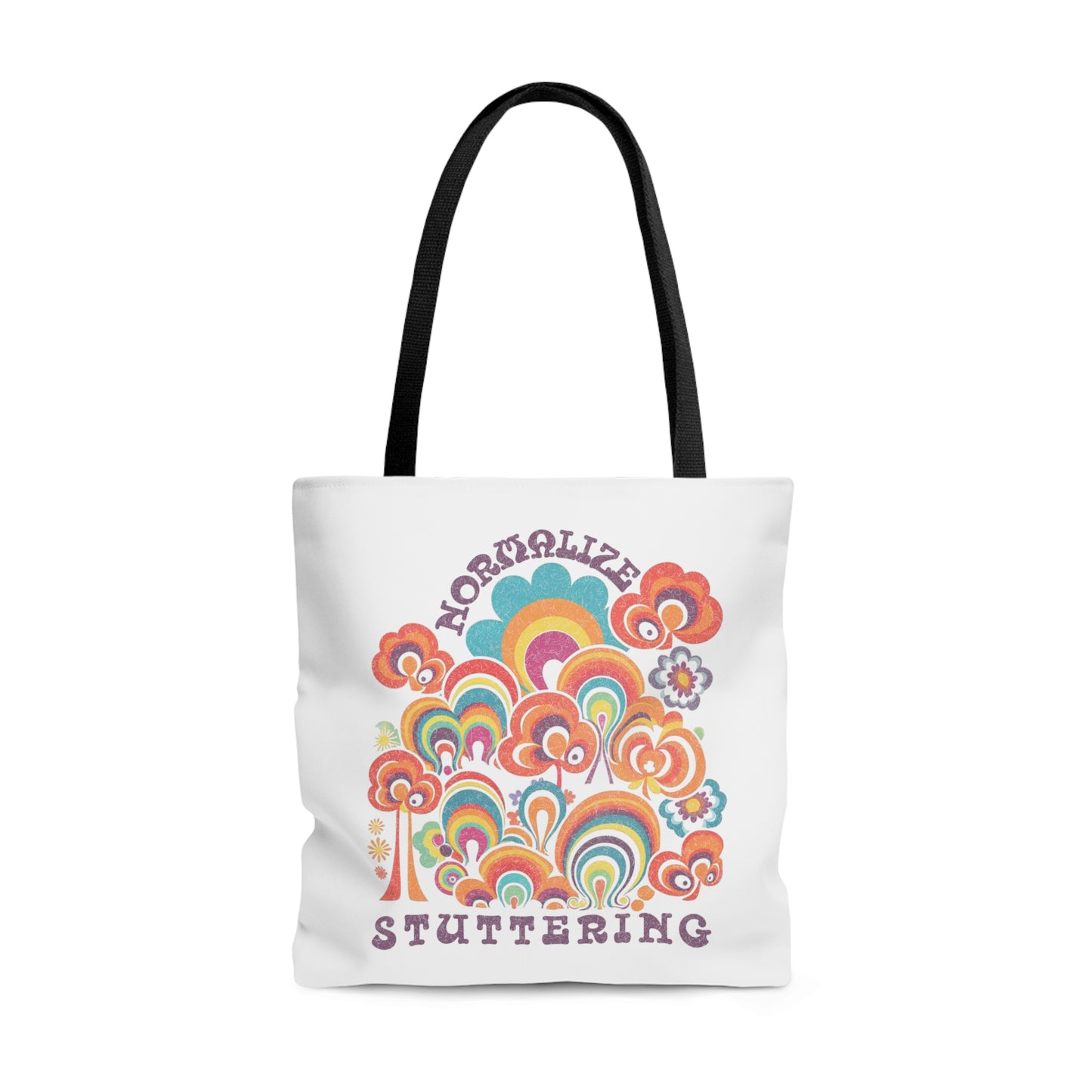 Normalize Stuttering Groovy Retro Funky 70s Tote Bag