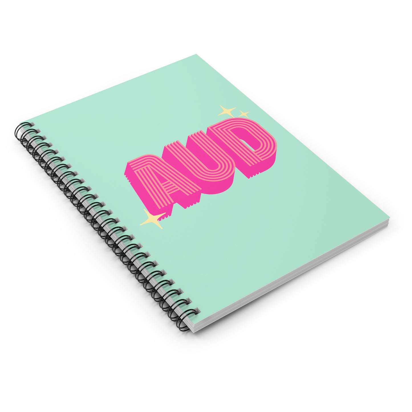 AUD Audiology Retro Mint Pink Notebook Gift