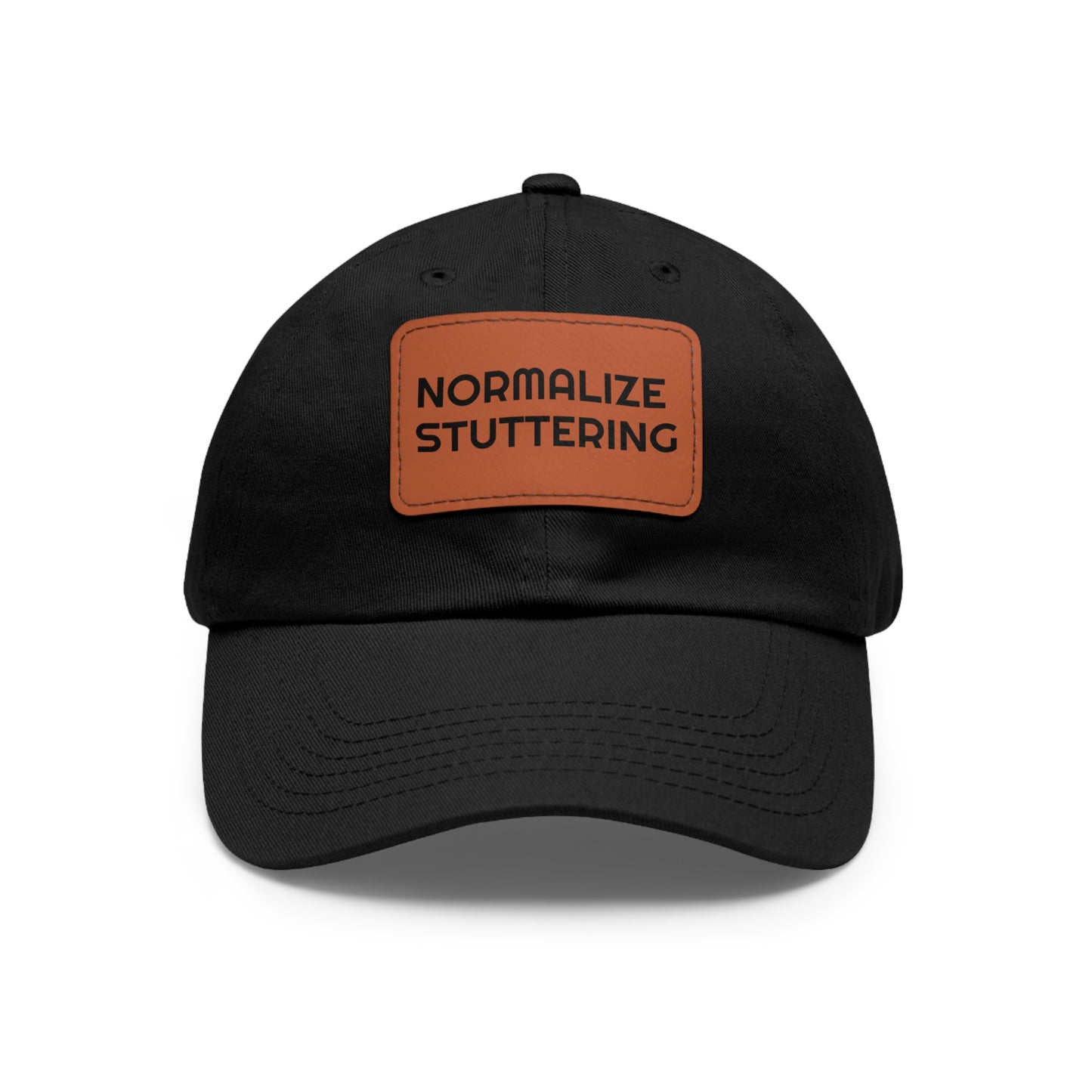 Normalize Stuttering Strapback Hat with Leather Patch