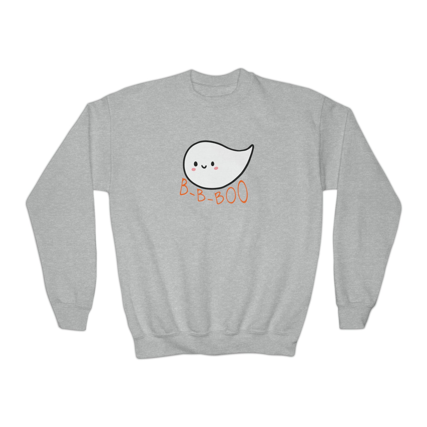 Halloween Stutter Ghost B-B-Boo Youth Sweatshirt