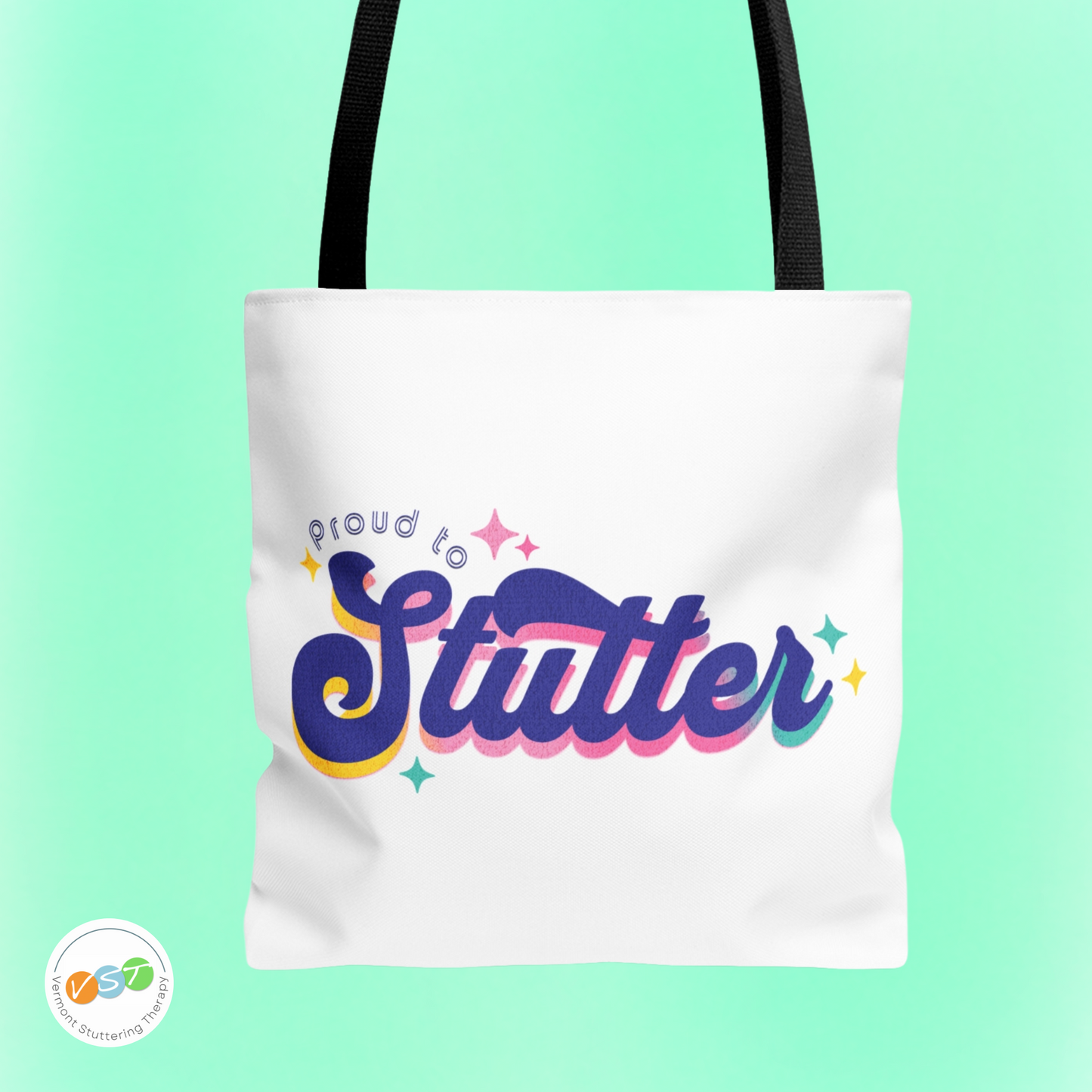 Proud to Stutter Tote Bag Gift for Person Who Stutters, Retro Normalize Stuttering Bag PWS, OK to Stutter Stuttering Awareness Canvas Bag