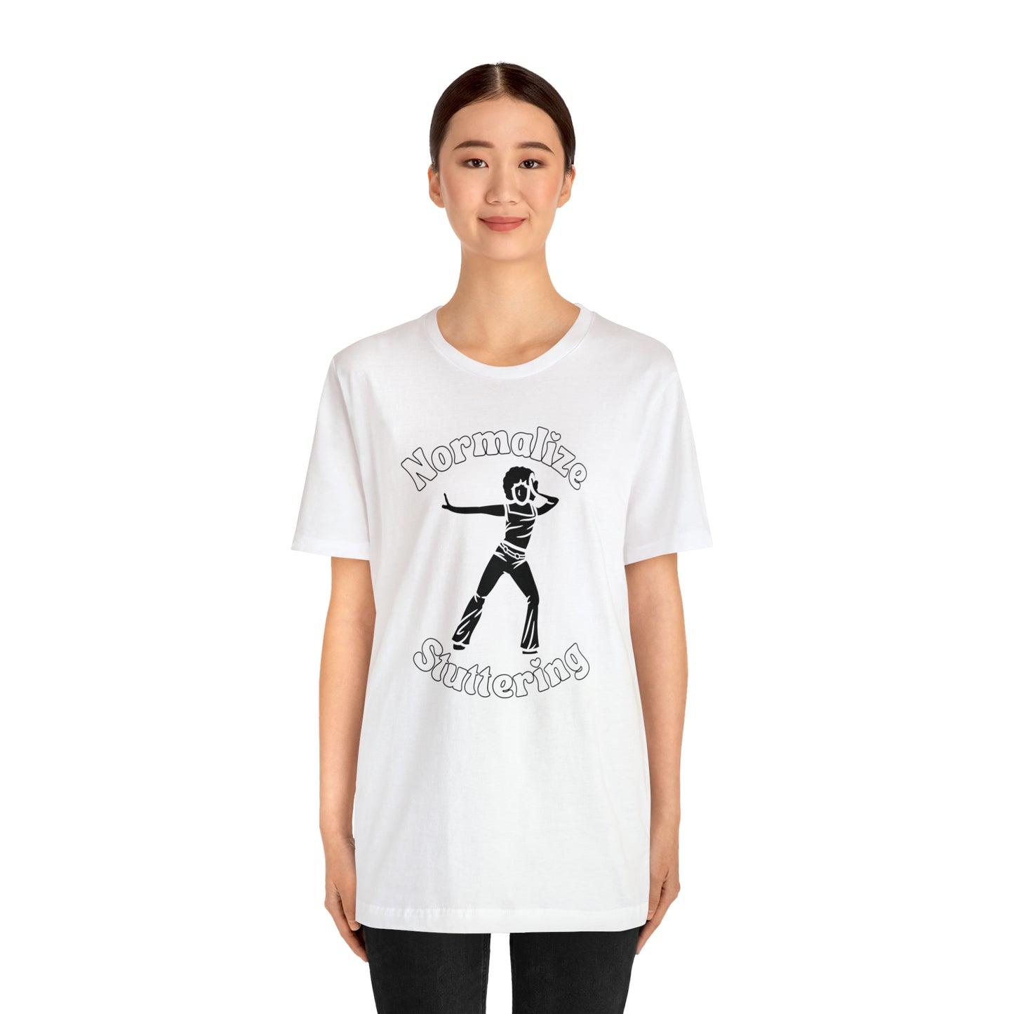 Disco Normalize Stuttering 70s Black and White Tshirt