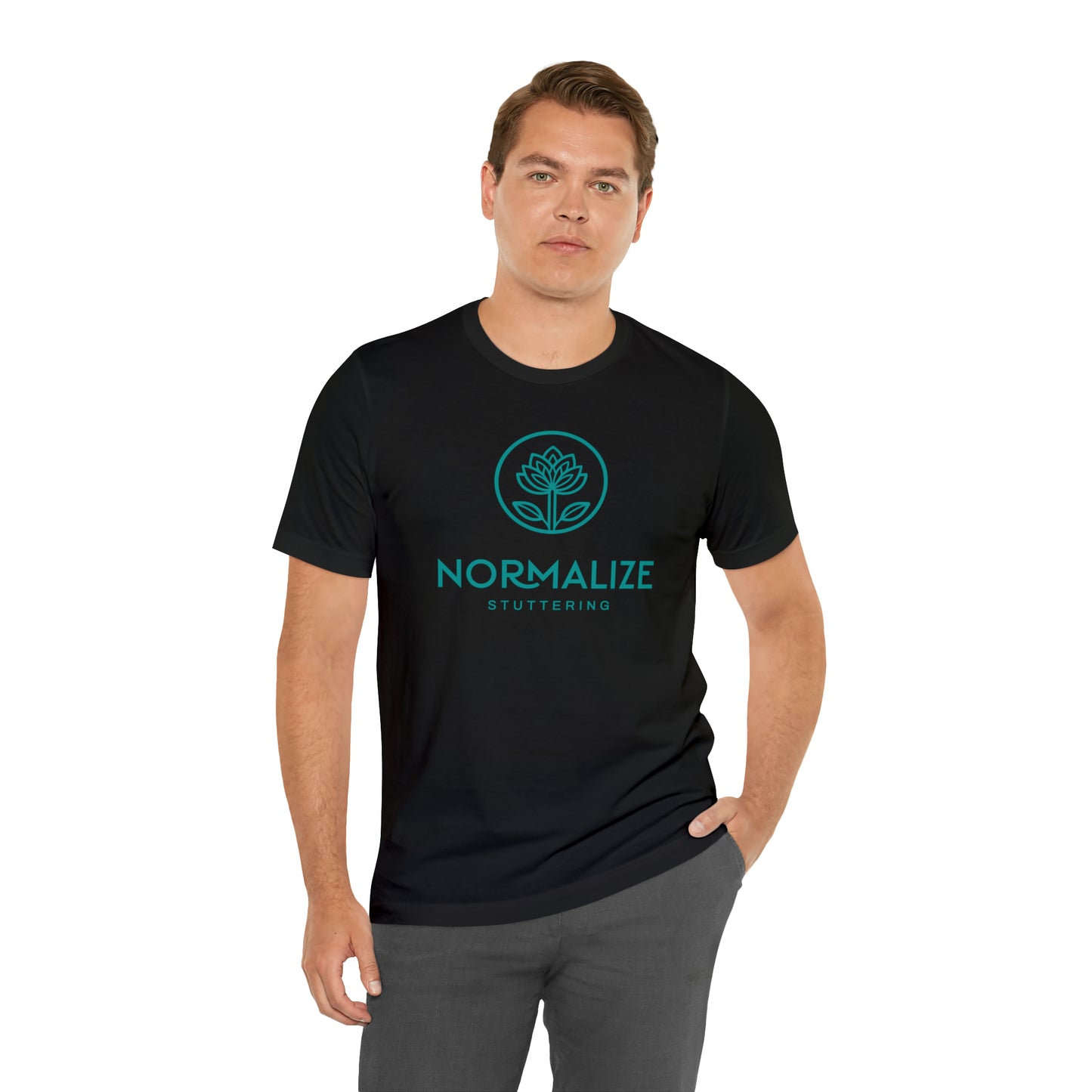 Normalize Stuttering Minimalist Floral Stuttering Shirt