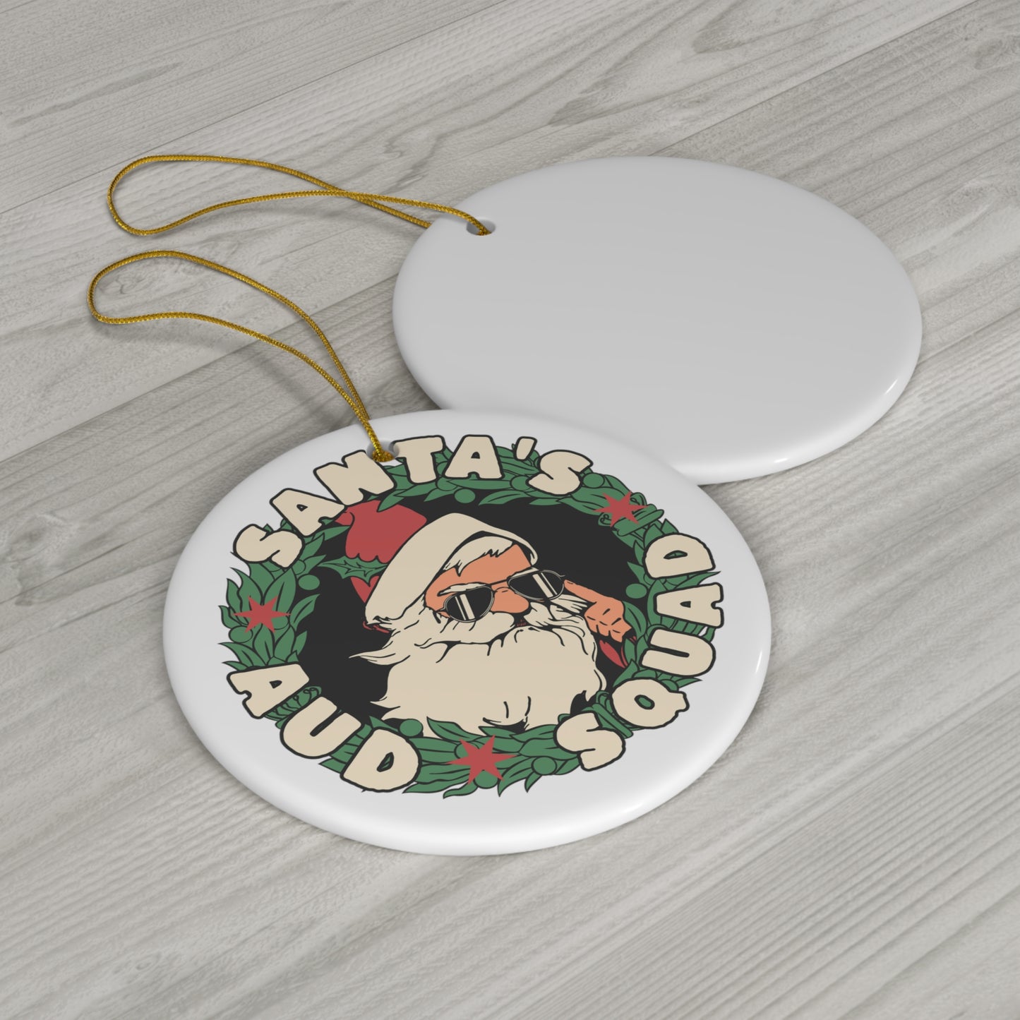 Christmas Ornament Gift for Audiologist - Santa's AUD Squad