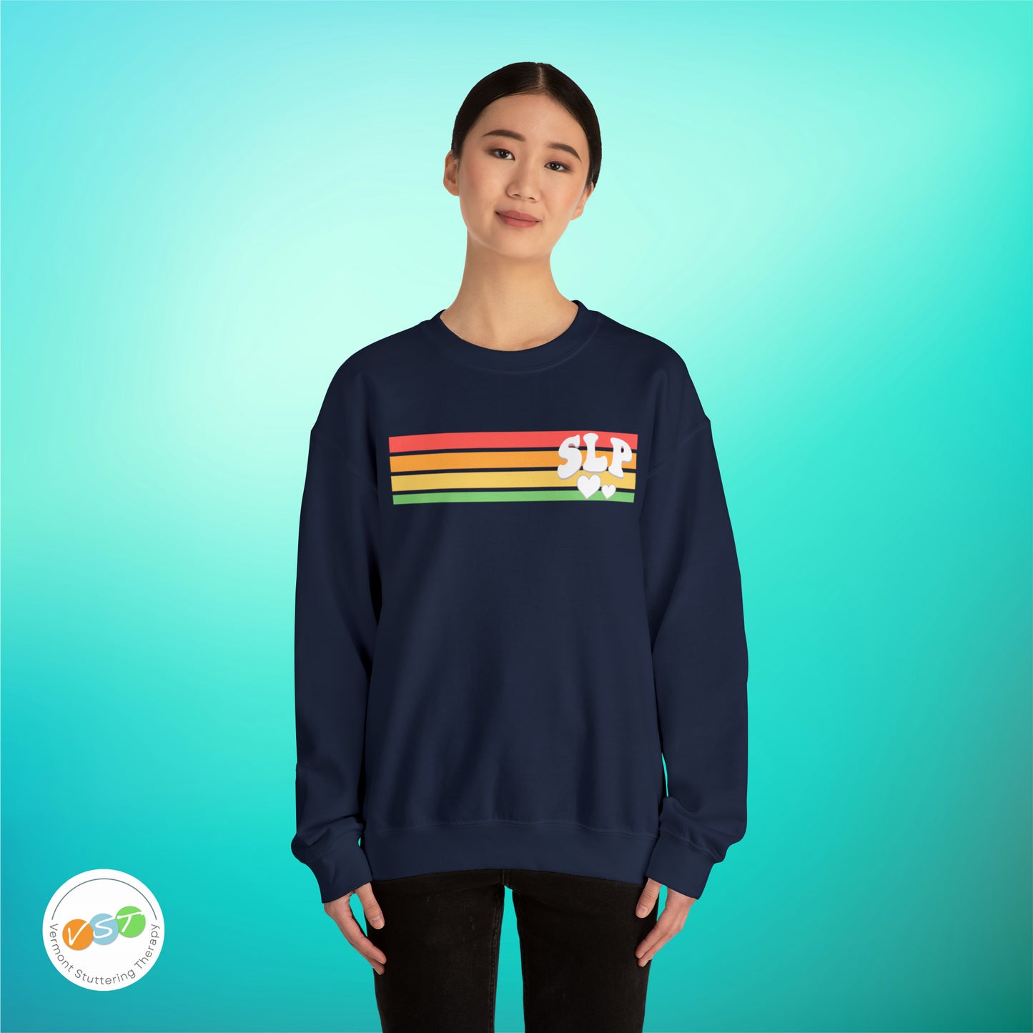 Retro Stripe SLP Hearts Sweatshirt