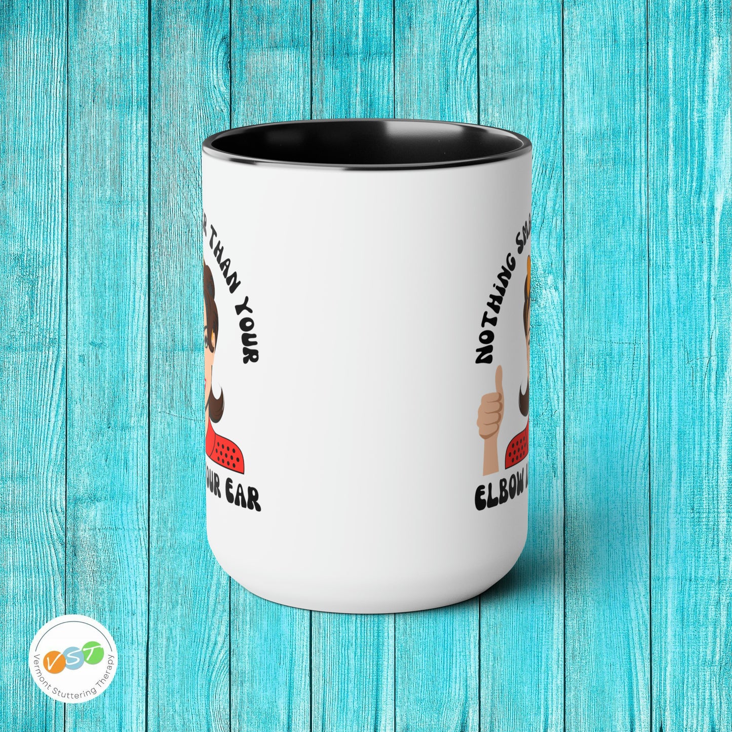 Nothing Smaller than Your Elbow in Your Ear Audiologist Mug, 15 oz