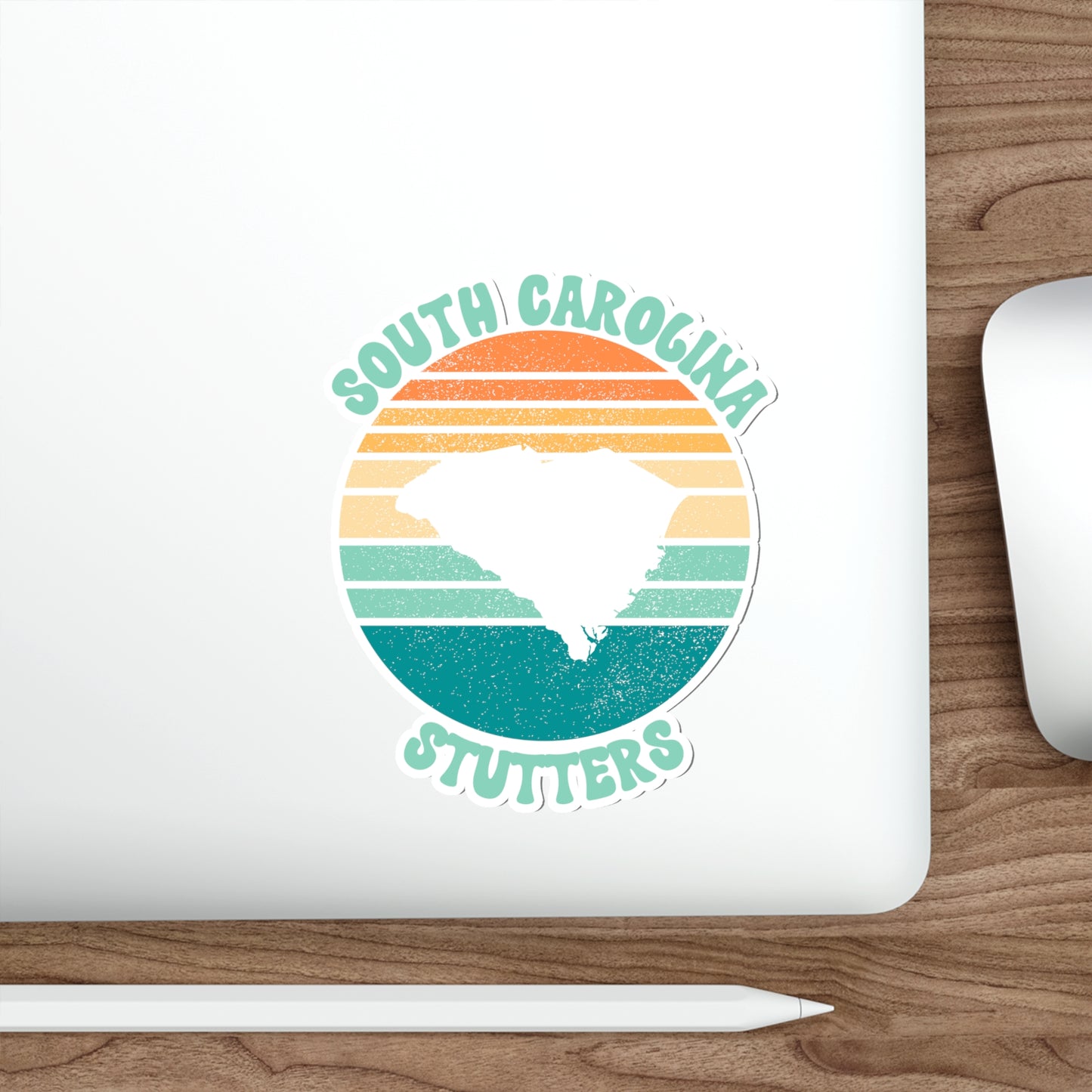 South Carolina Stutters Retro Sun Sticker, 3", 4", 5" or 6"