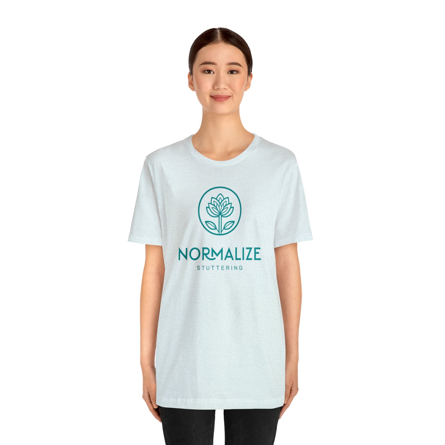 Normalize Stuttering Minimalist Floral Stuttering Shirt