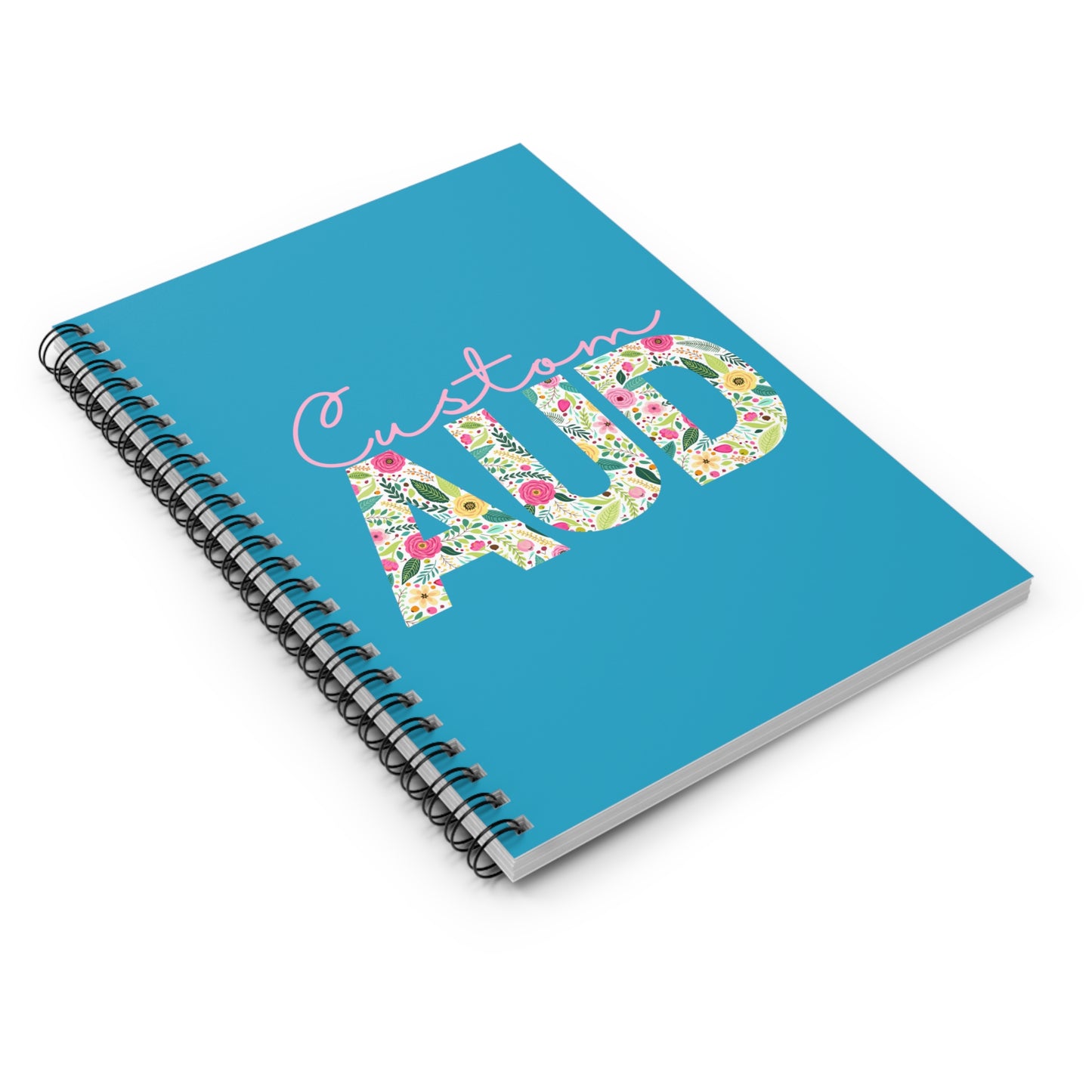 Custom AUD Audiology Retro Floral Notebook Gift