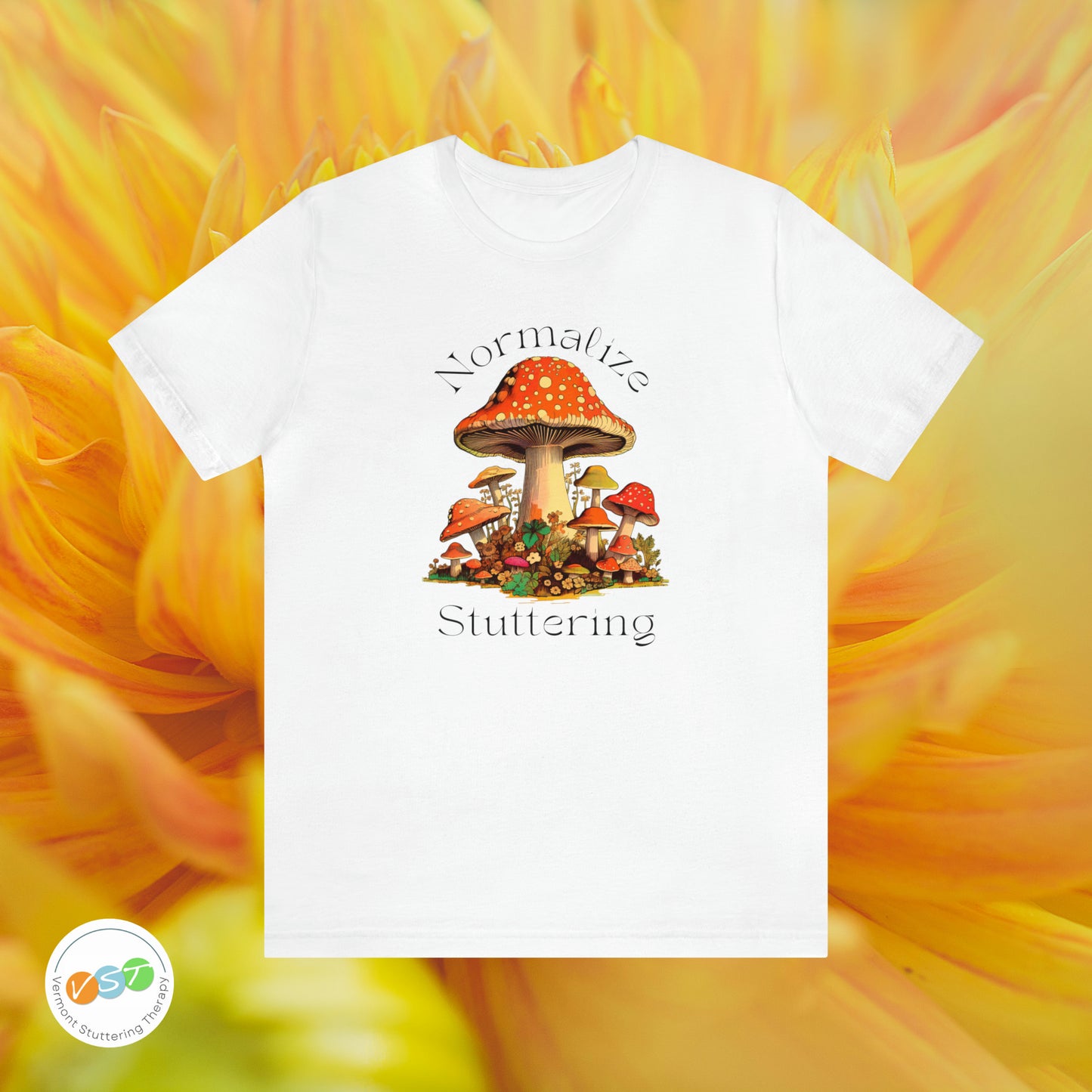 Normalize Stuttering 70s Groovy Mushroom T-shirt