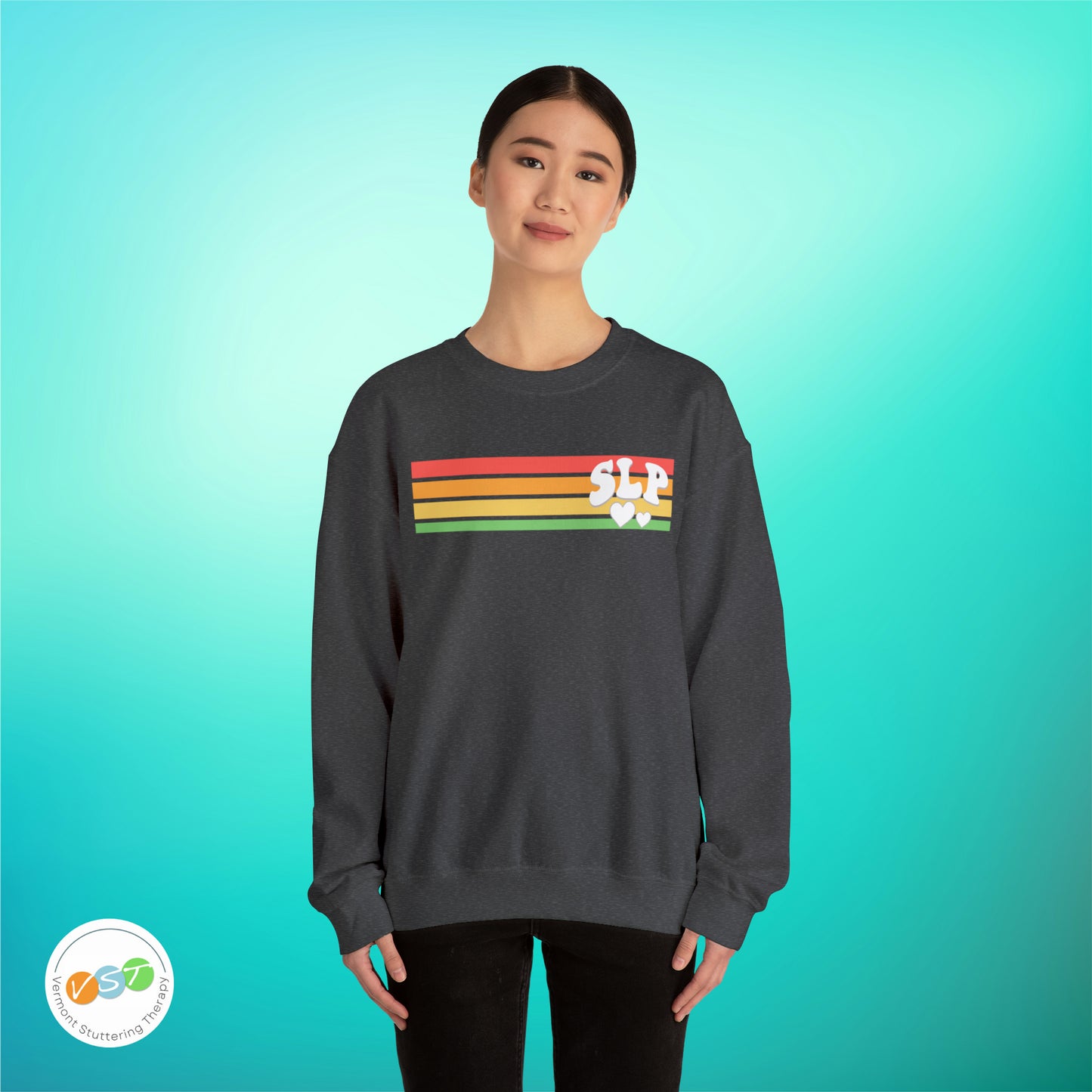 Retro Stripe SLP Hearts Sweatshirt