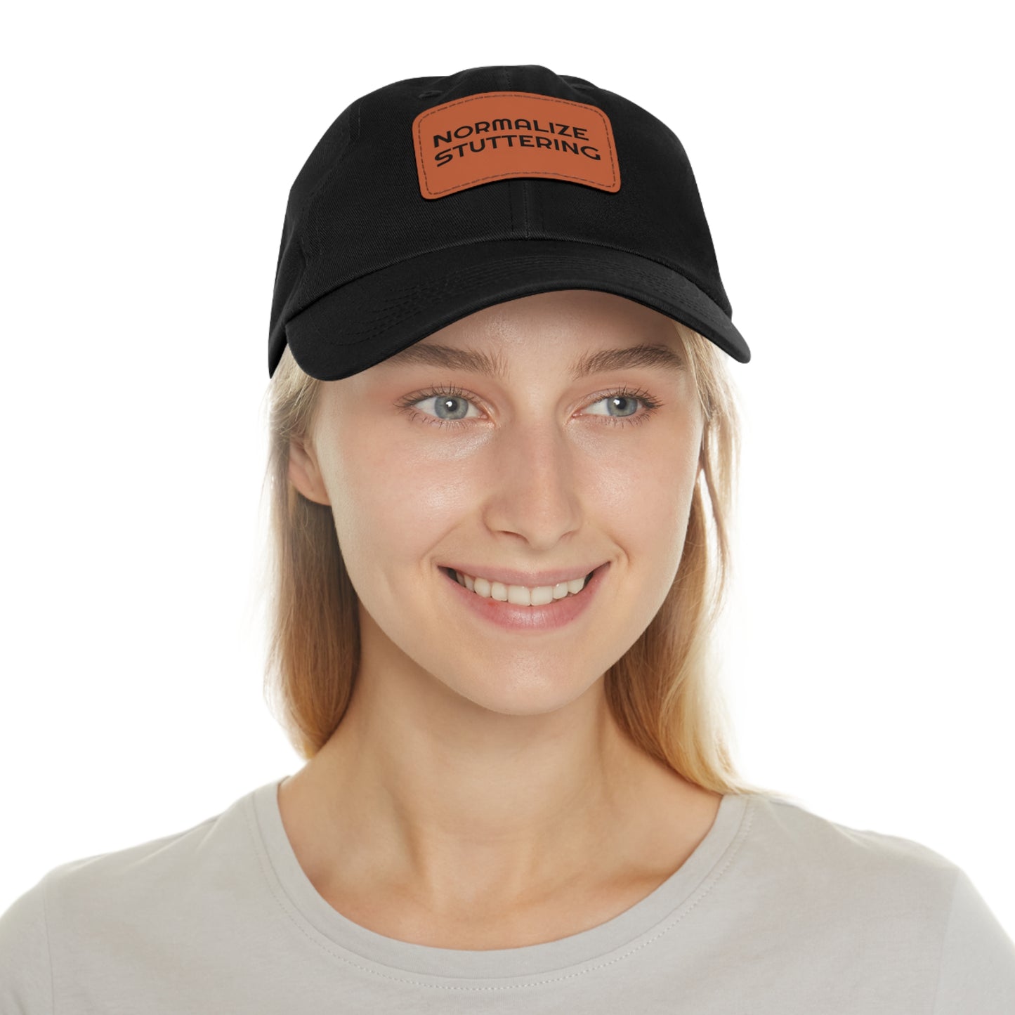 Normalize Stuttering Strapback Hat with Leather Patch