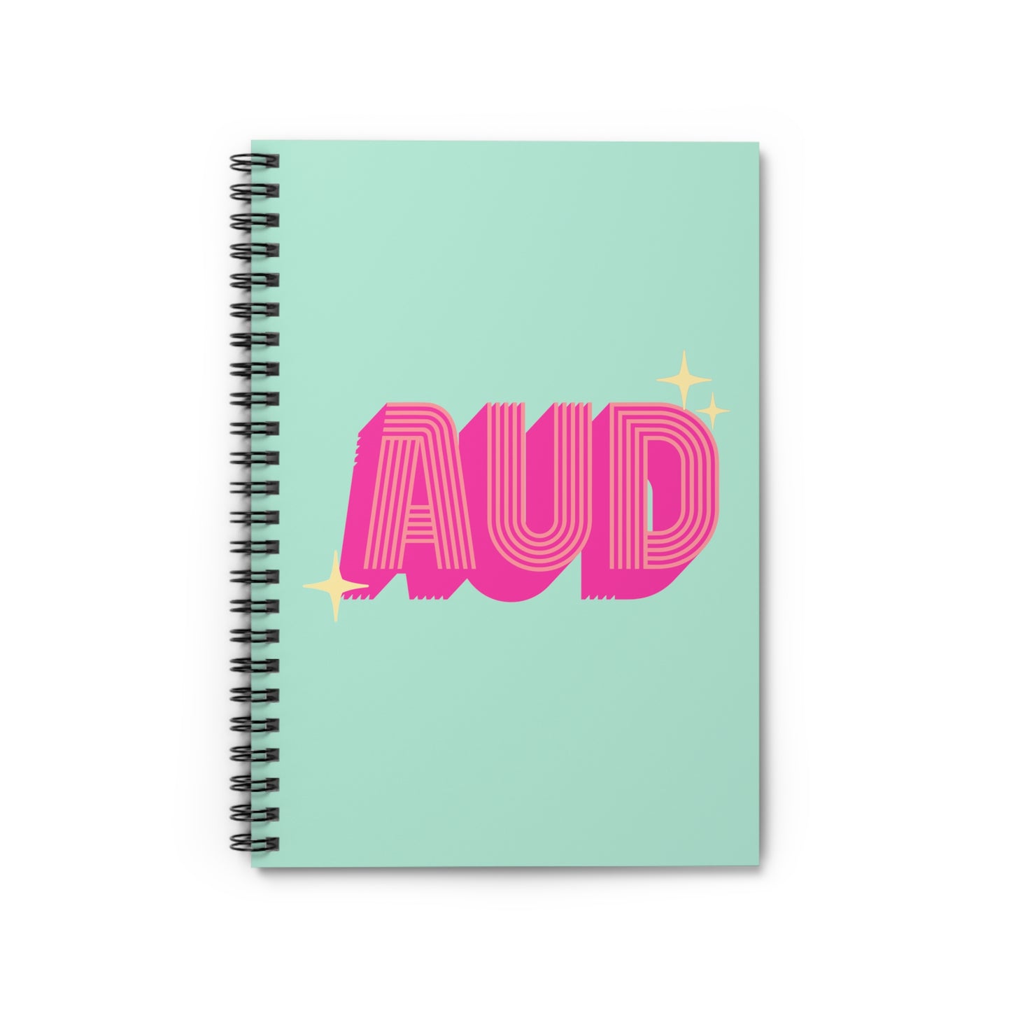 AUD Audiology Retro Mint Pink Notebook Gift