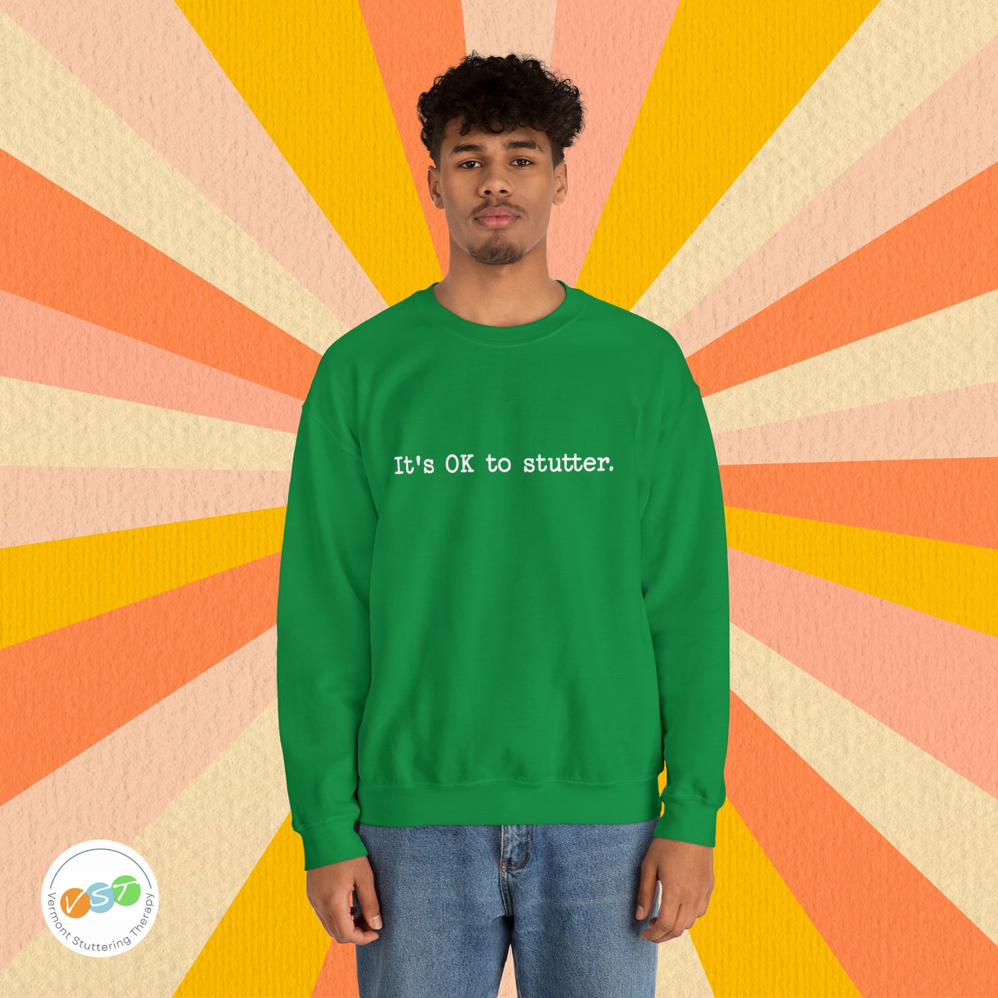 It's OK to Stutter Minimalist Sweatshirt, Unisex