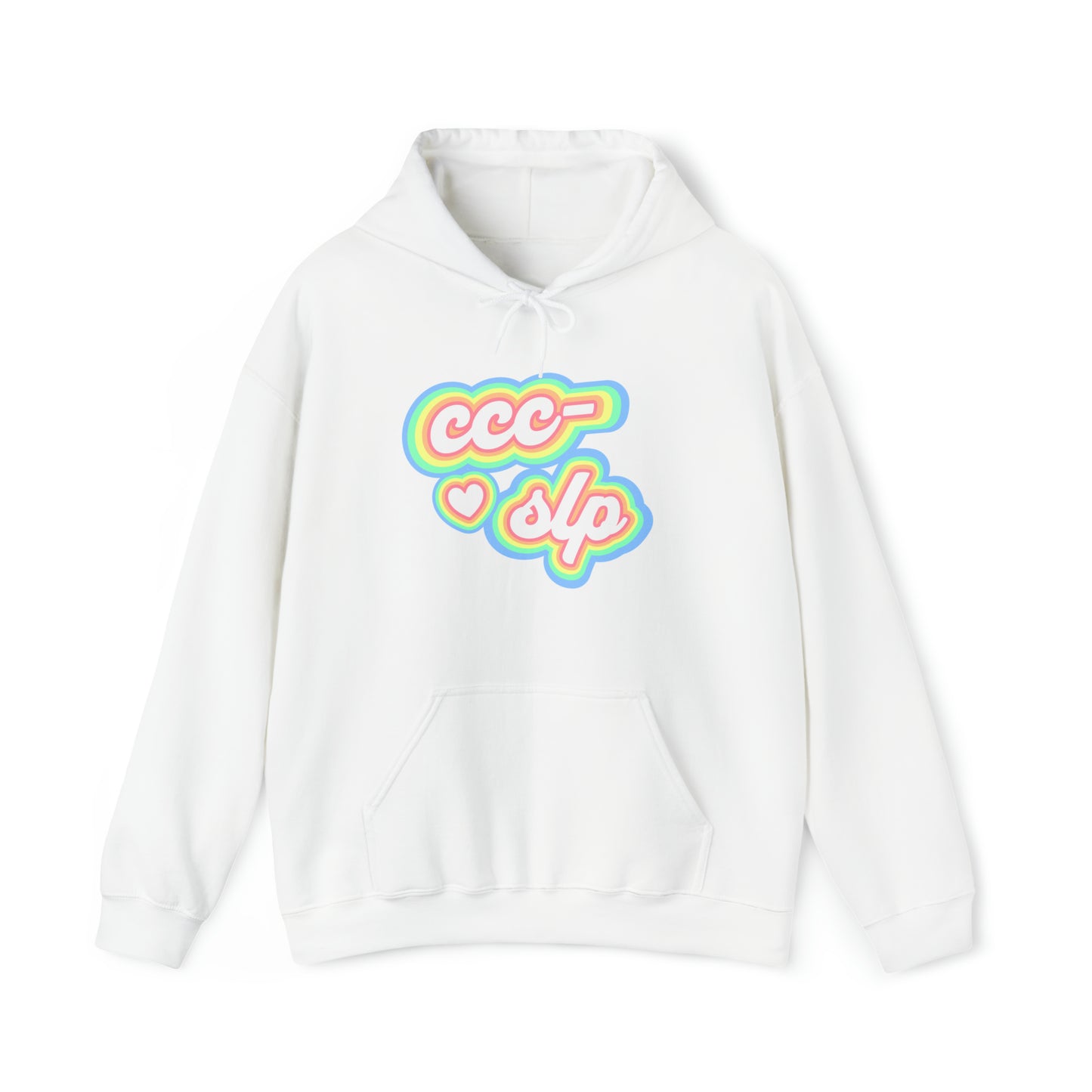 CCC-SLP Pastel Retro Unisex Hooded Sweatshirt for Speech Pathologist